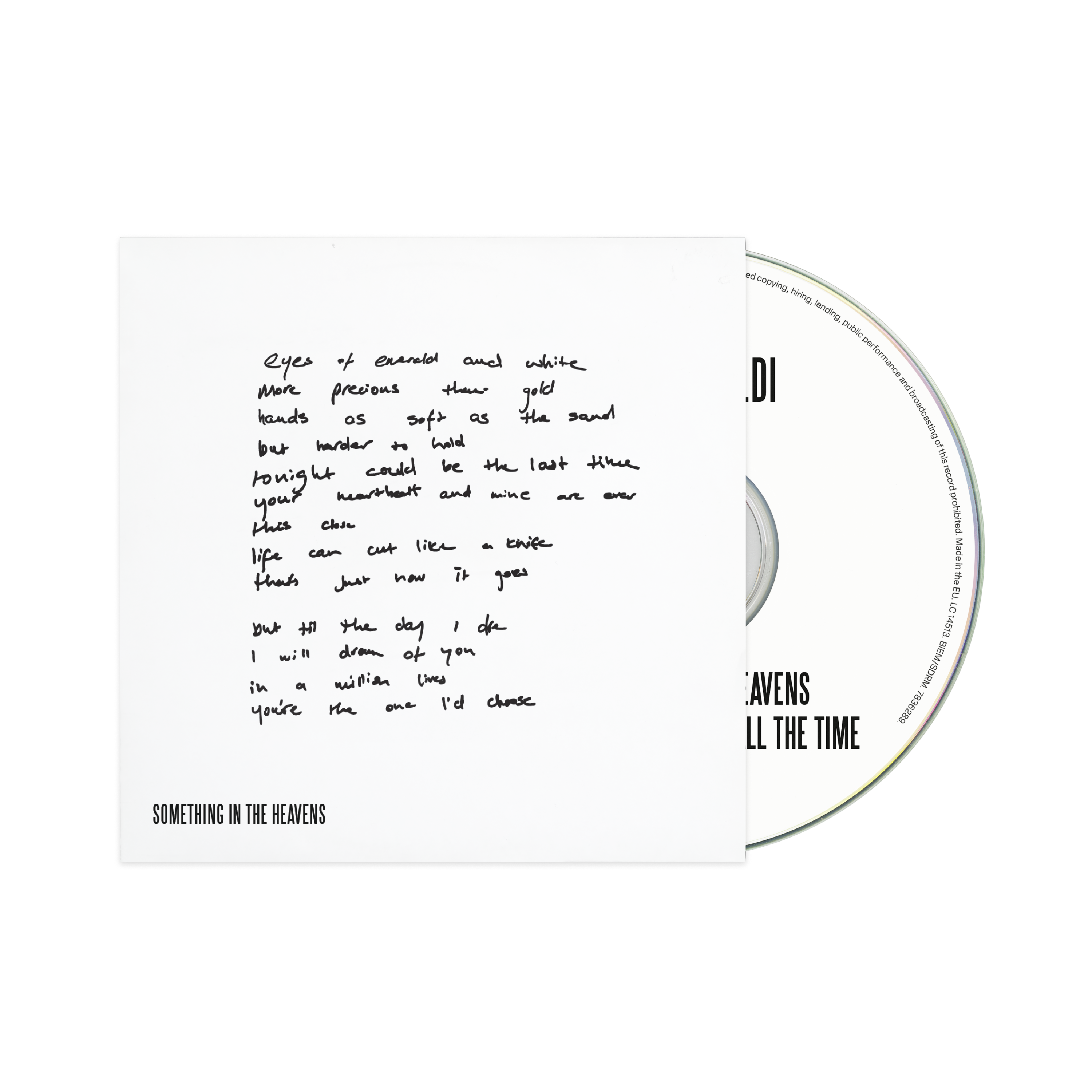 Lewis Capaldi - Something In The Heavens - Lyrics CD