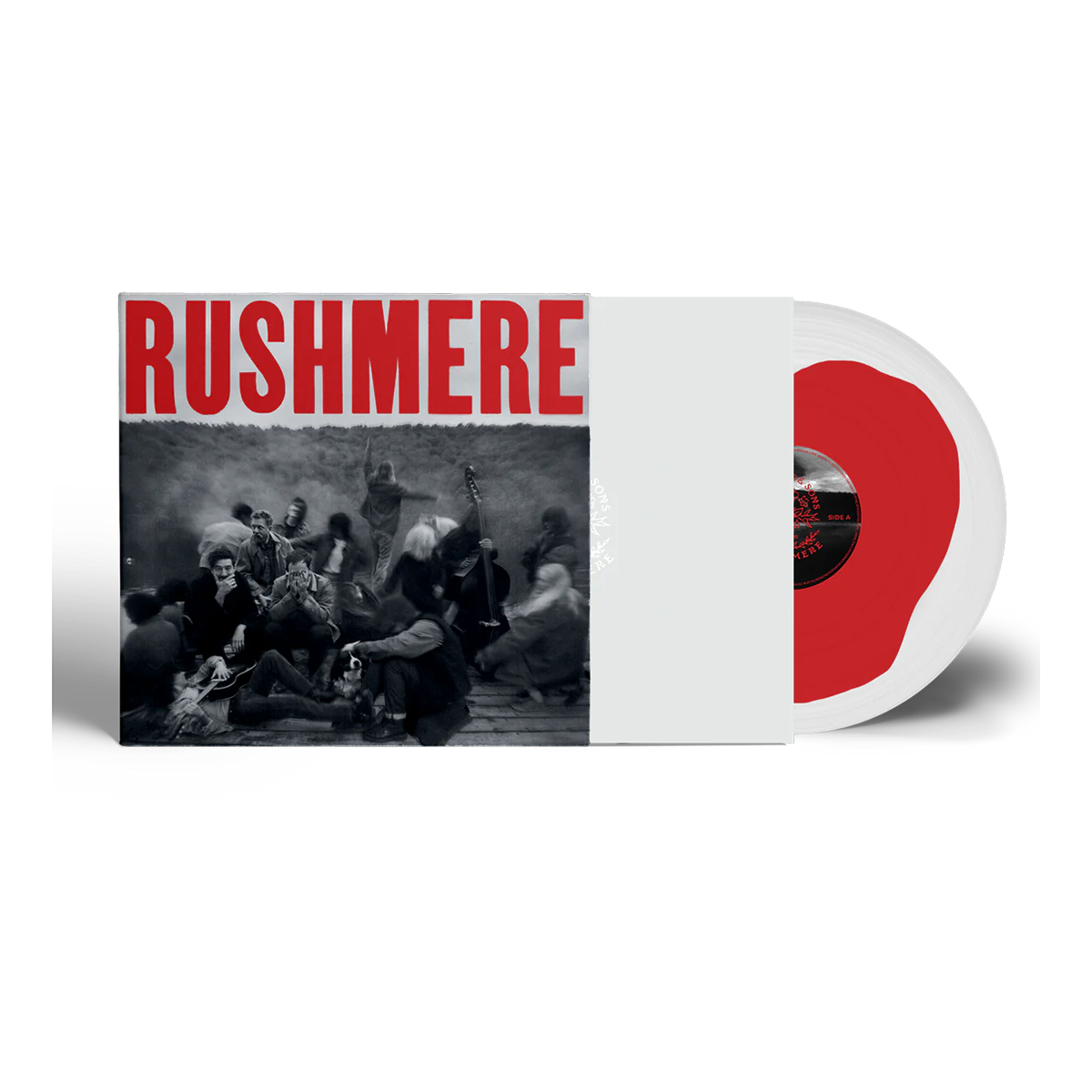 Mumford and Sons - RUSHMERE - Monochrome rouge sur vinyle transparent