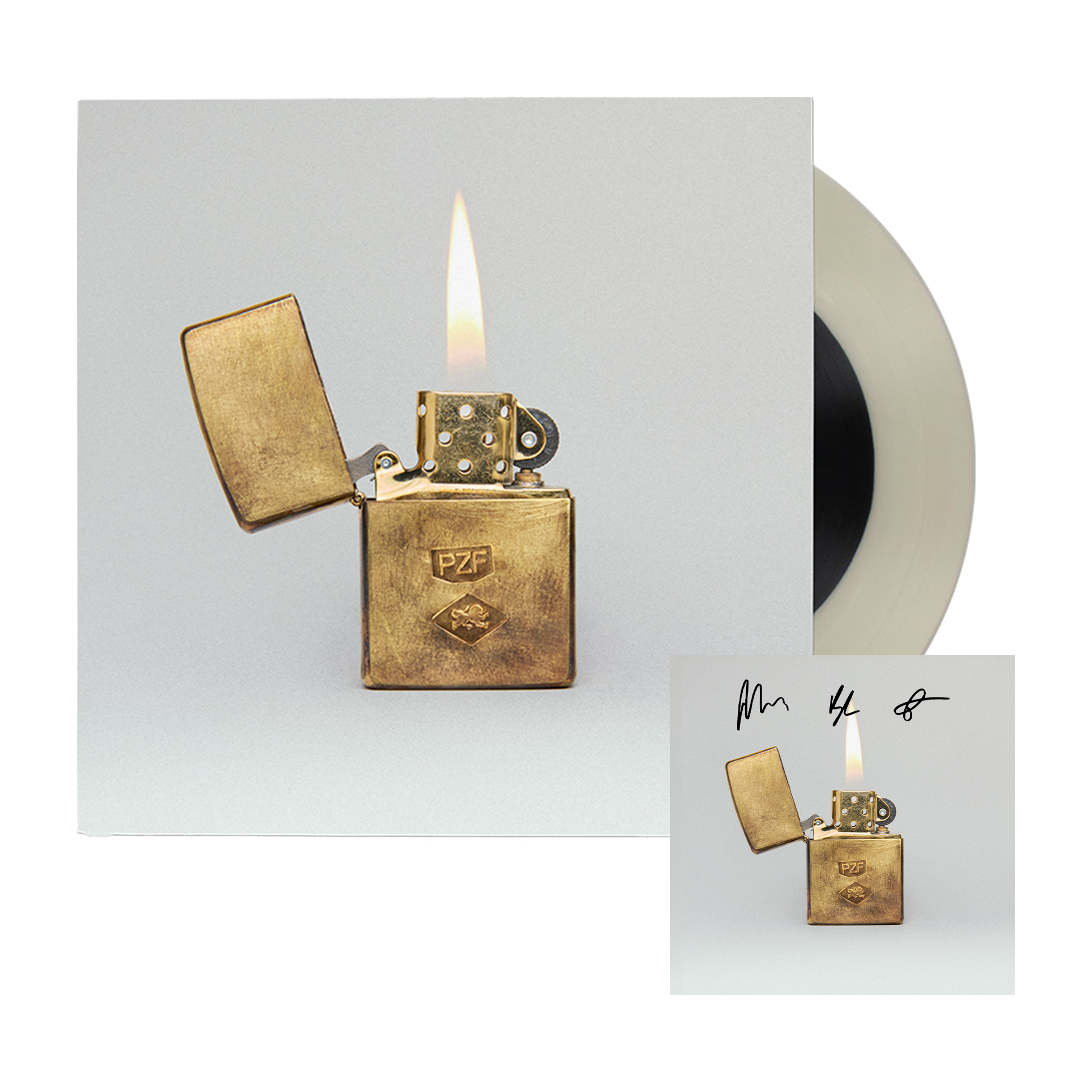 Mumford & Sons - Prizefighter - 'Clover' Black On Clear Vinyl + Signed Card