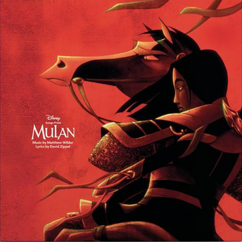 Disney - Mulan - Vinyle rouge transparent avec un anneau intérieur Noir - Tirage Limité