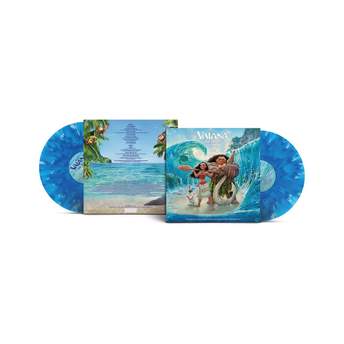Disney - Vaiana - Vinyle bleu transparent Nuageux (Effet Vague)