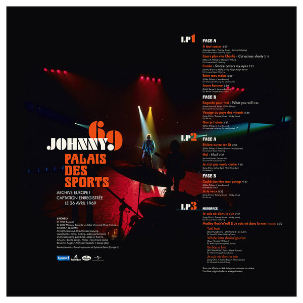 Johnny Hallyday CD ALBUM Que je t'aime (Palais des sports 1969