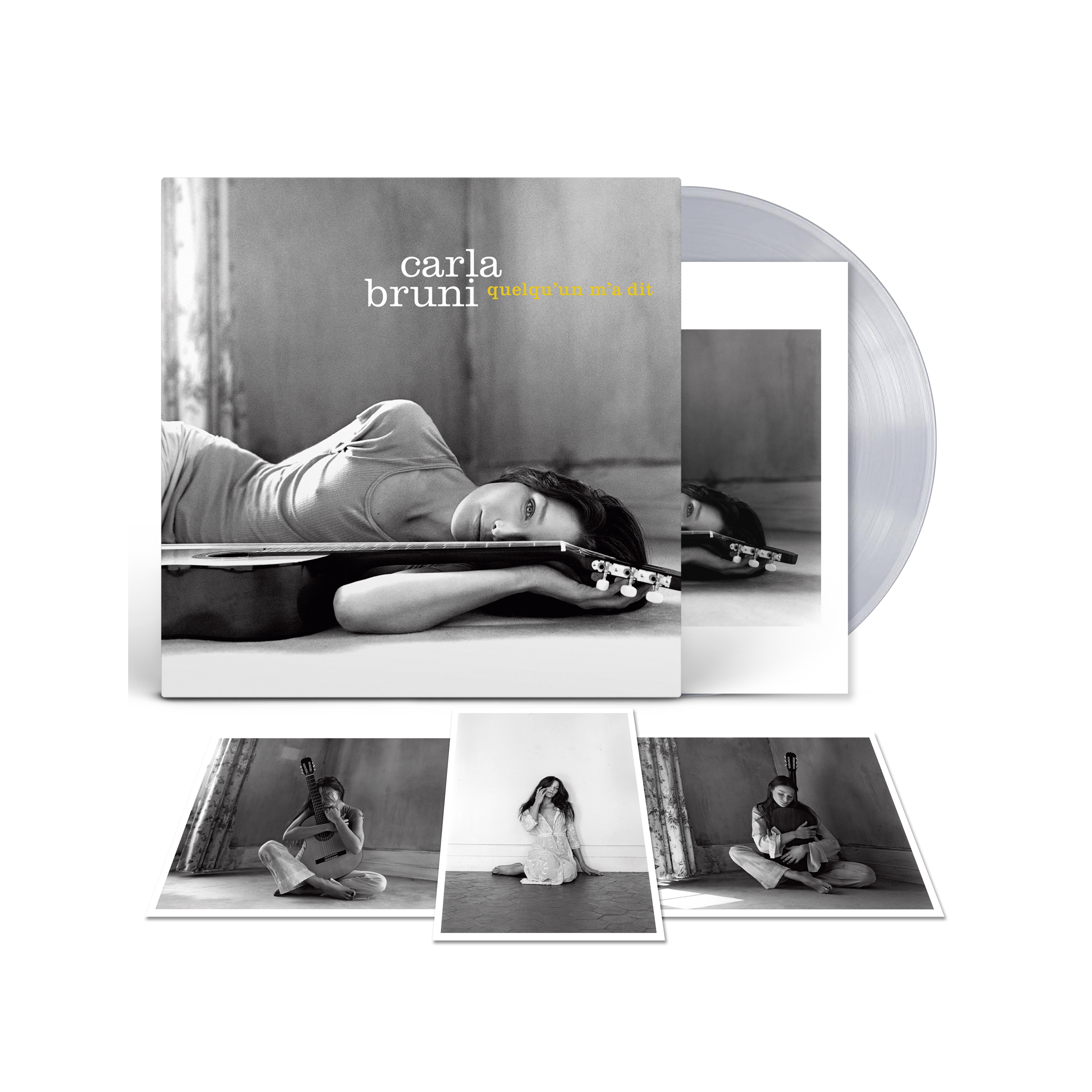 Carla Bruni – « Quelqu’un m’a dit » 20ème anniversaire – Vinyle couleur + livret grand format + 3 tirages de photos inédites