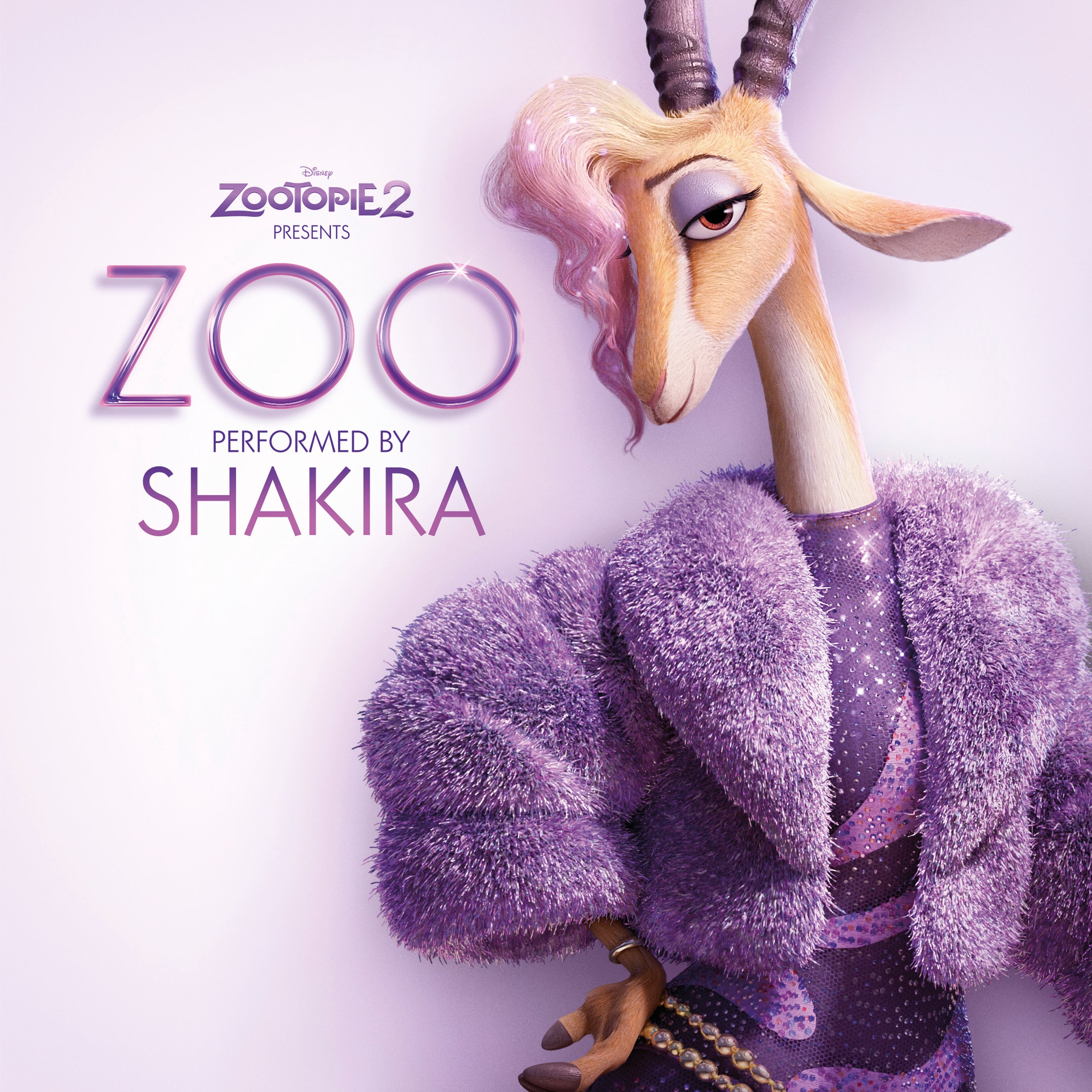 Shakira - Zoo (Extrait de Zootopie 2) - Vinyle 45T Violet pailleté translucide