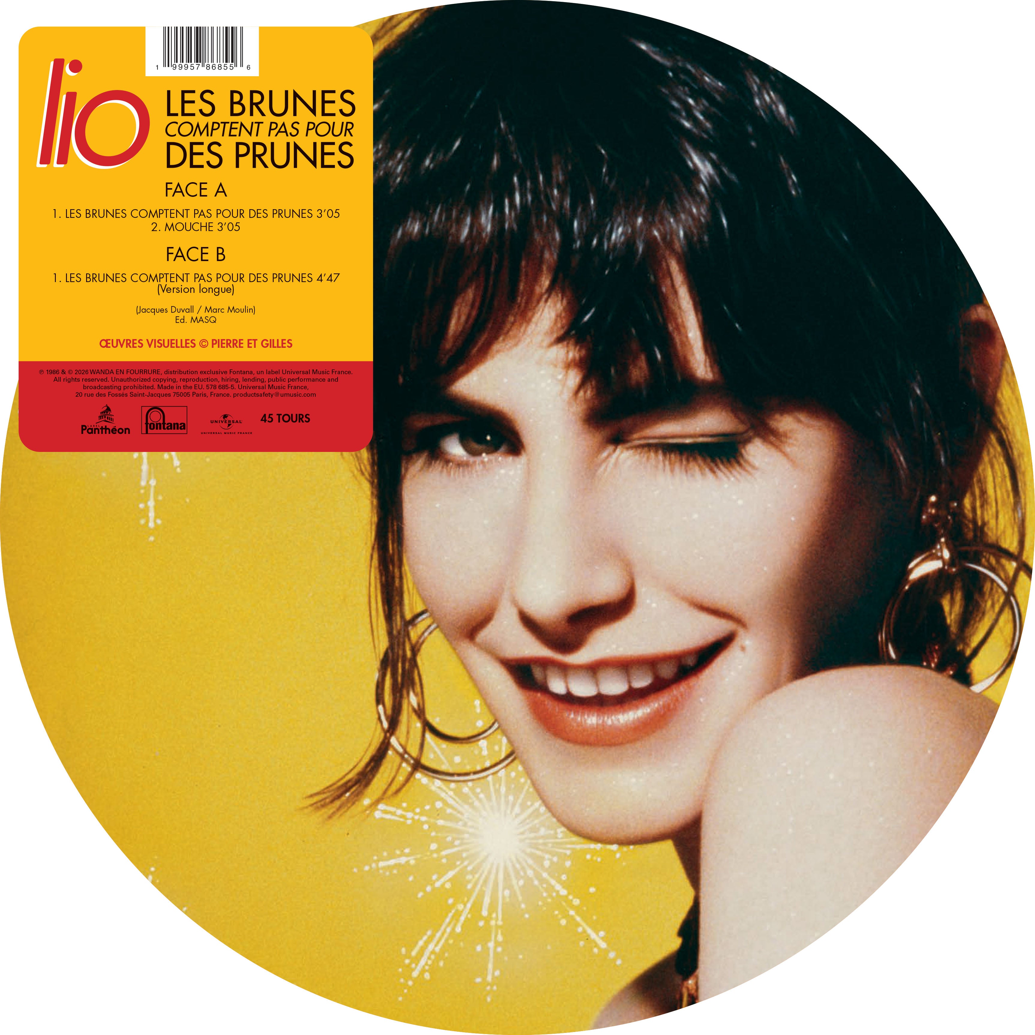 Lio - Les Brunes Comptent Pas Pour Des Prunes - Maxi 45T Picture Disc Dédicacé