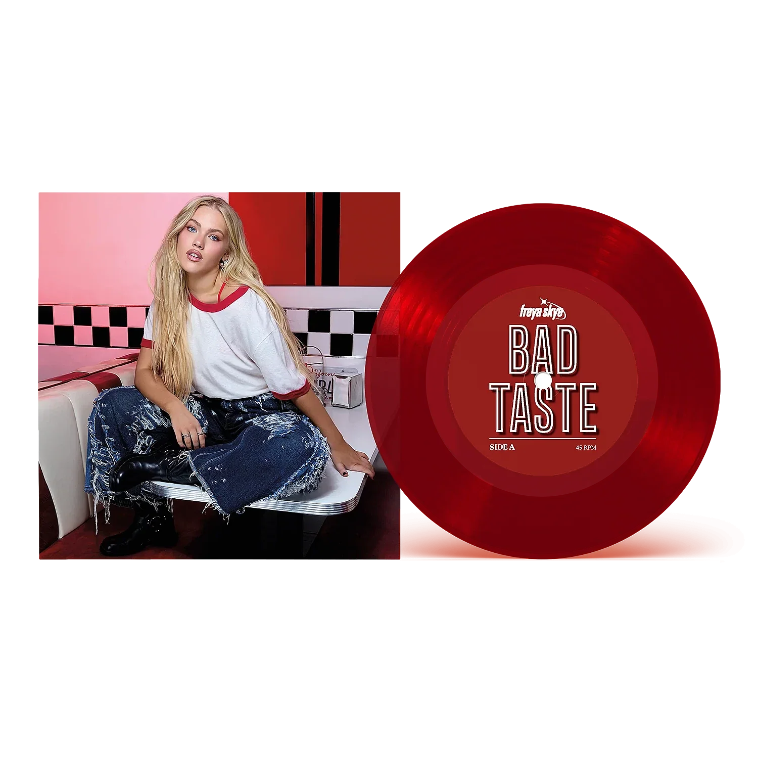 Freya Skye - Bad Taste - Vinyle 45T Rouge Transparent