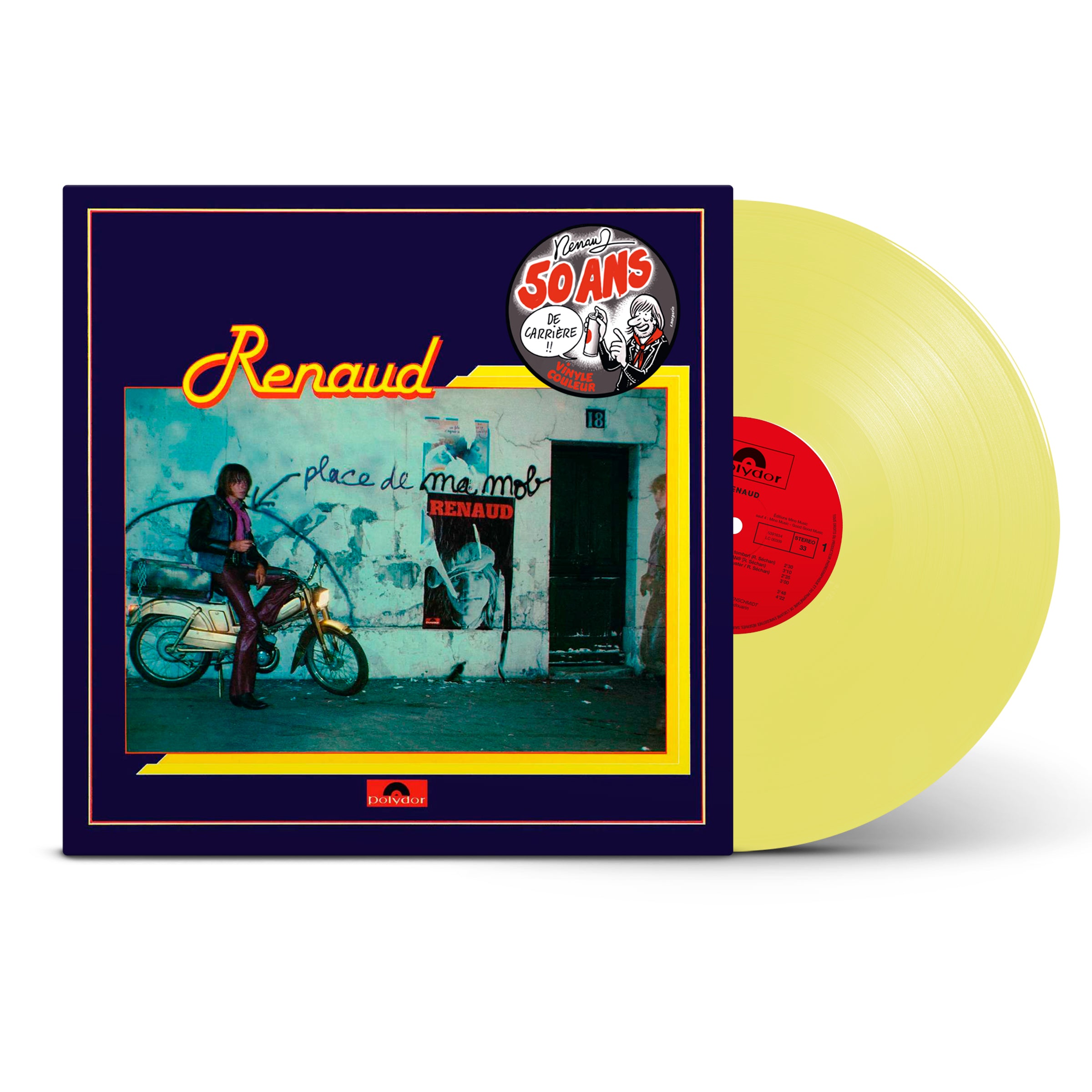 Renaud - Laisse Béton (Place De Ma Mob) - Vinyle Couleur Jaune