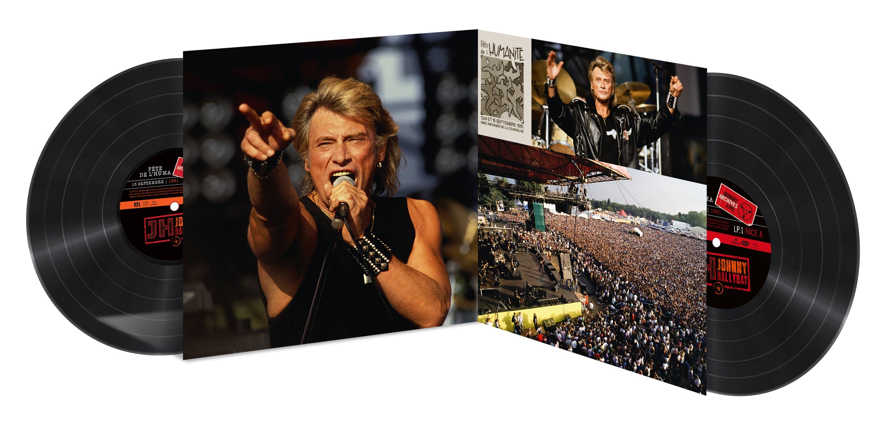 Johnny Hallyday - Fête de l'Huma 91 - Double vinyle limité et numéroté
