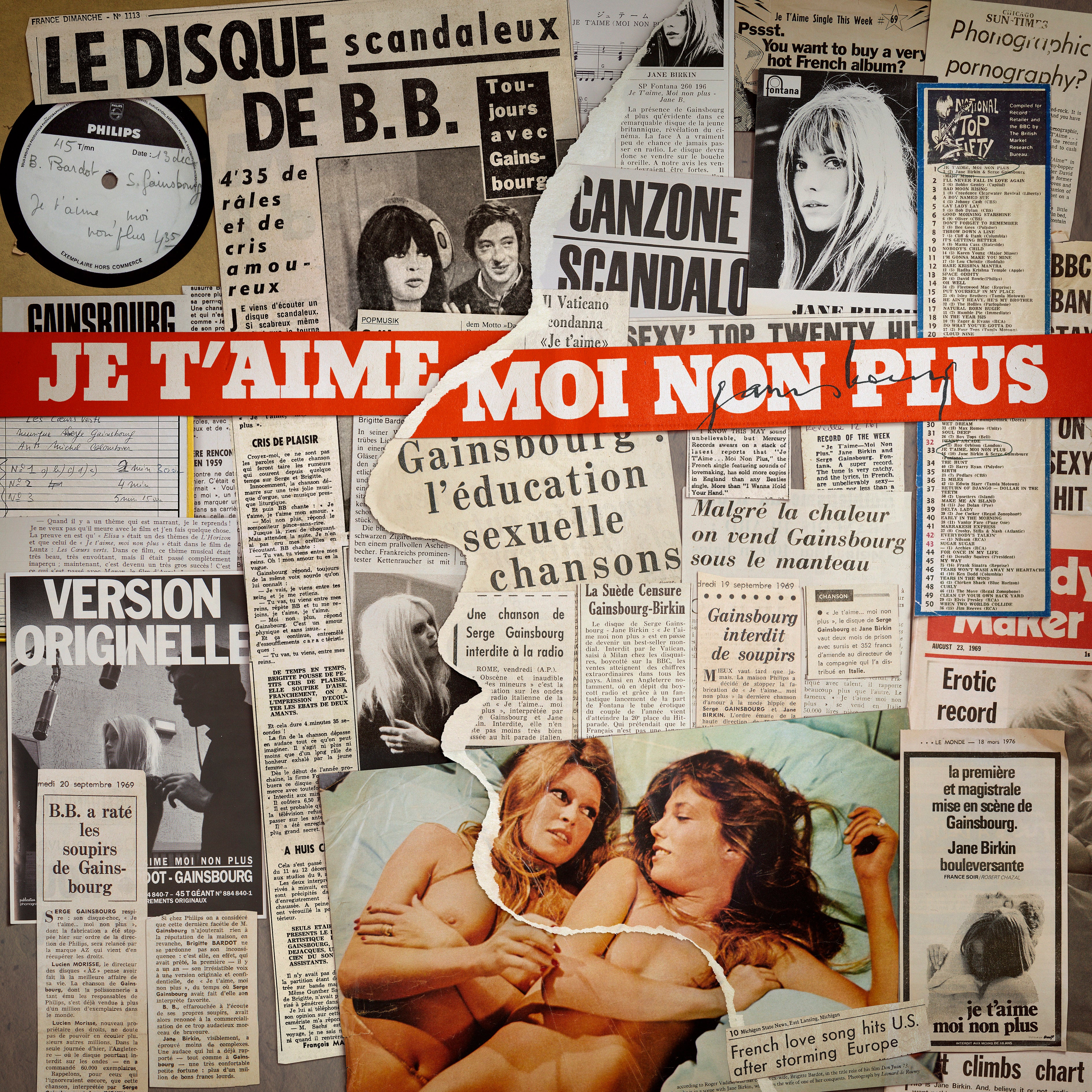 Serge Gainsbourg - Je t'aime moi non plus (Édition 50 ans) - 45T Géant Etched