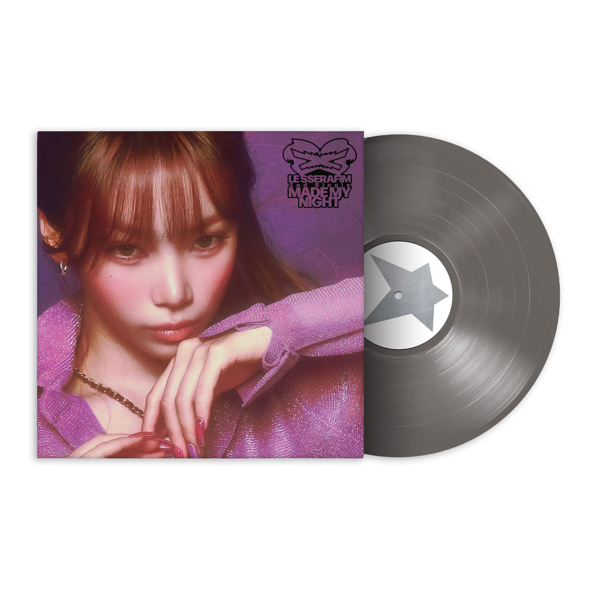 LE SSERAFIM - 2nd Single Album 'Made My Night' Vinyl (CHIC SILVER ver.)