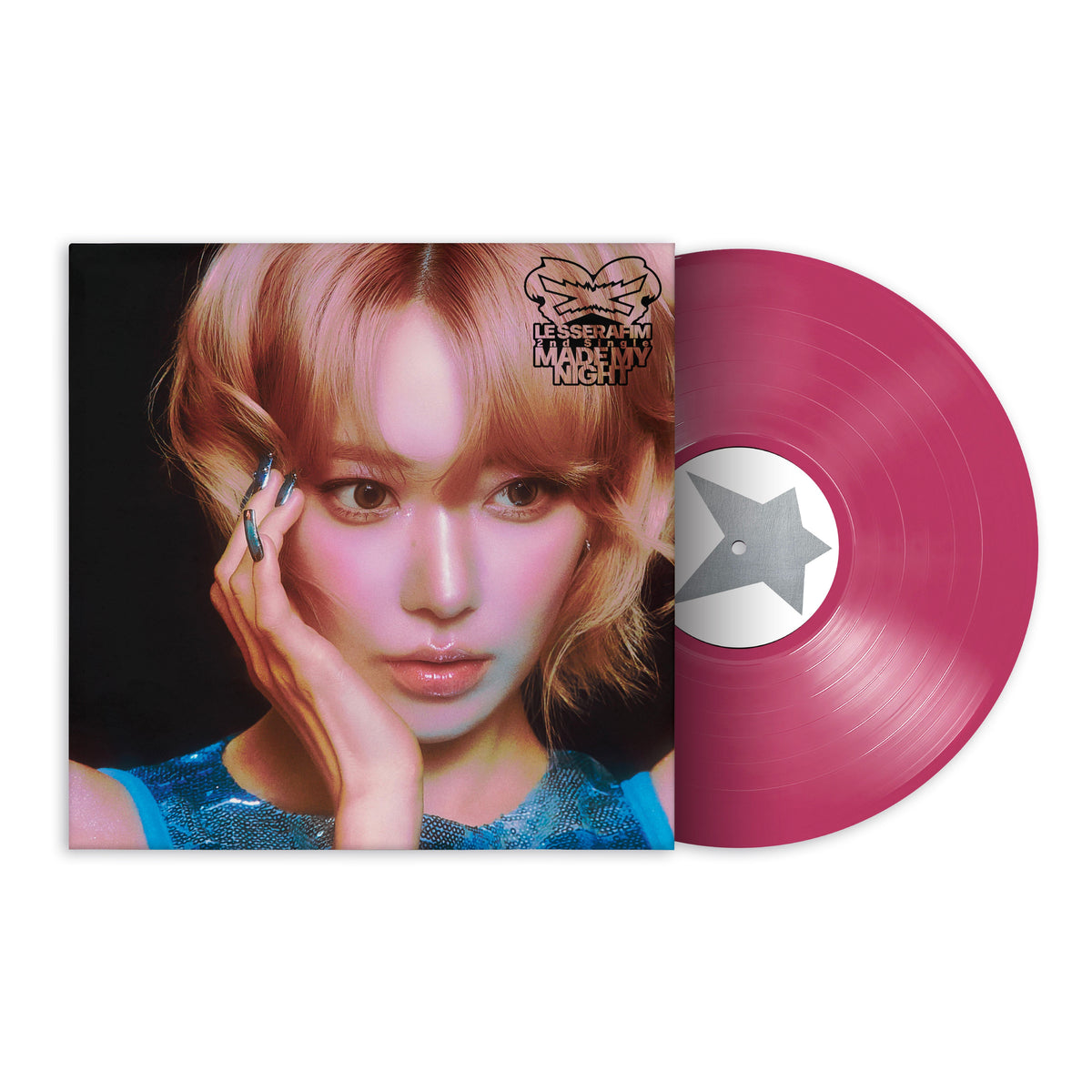 LE SSERAFIM - 2nd Single Album 'Made My Night' Vinyl (HOT PINK ver.)
