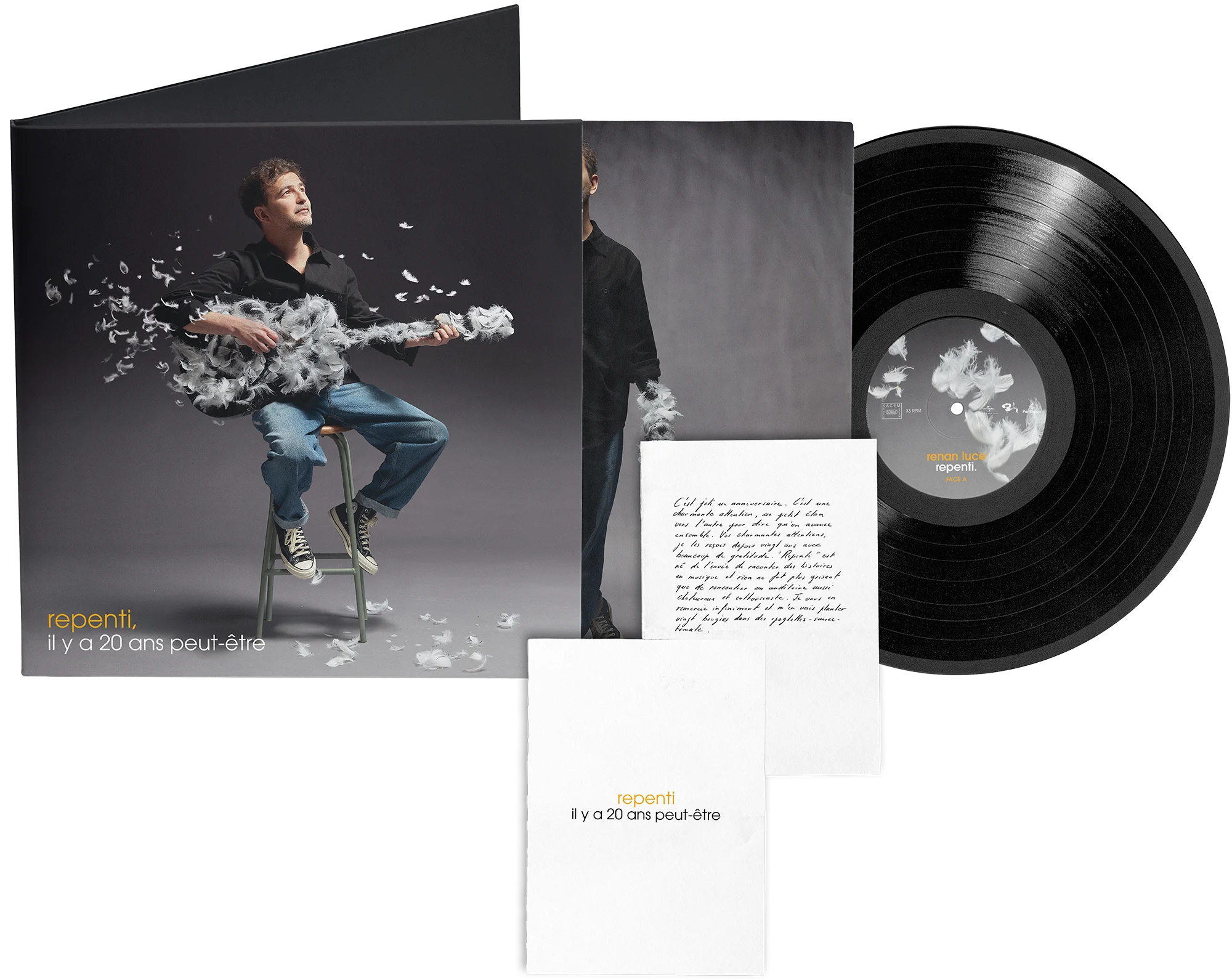 Renan Luce - Repenti - Il y a 20 ans peut-être - Double Vinyle avec Lettre Dédicacée Personnalisée