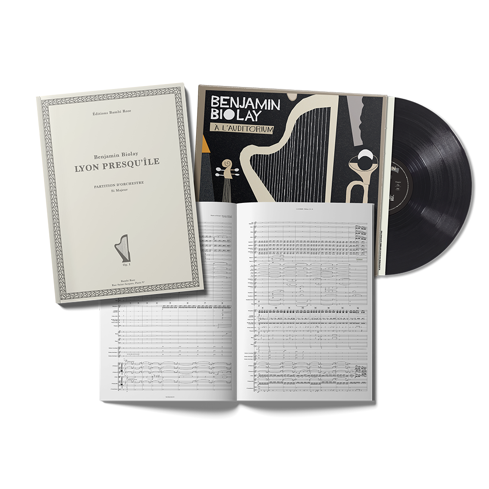 Benjamin Biolay - Double vinyle « À l’Auditorium » + Partition « Lyon presqu'île » numérotée et signée
