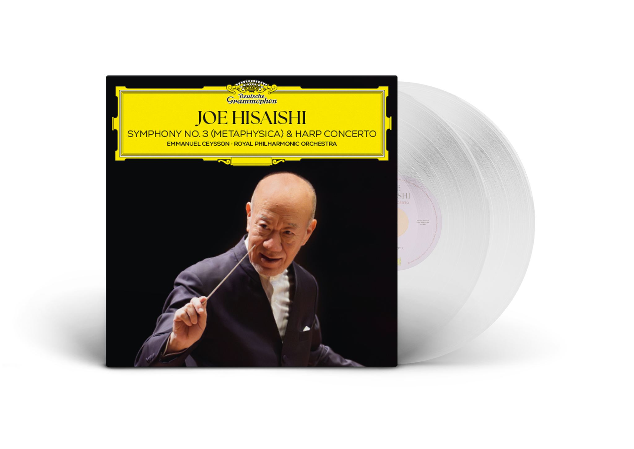 Joe Hisaishi, Royal Philharmonic Orchestra, Emmanuel Ceysson - Symphony No.3 (Metaphysica) & Harp Concerto - Double Vinyle Crystal Clear