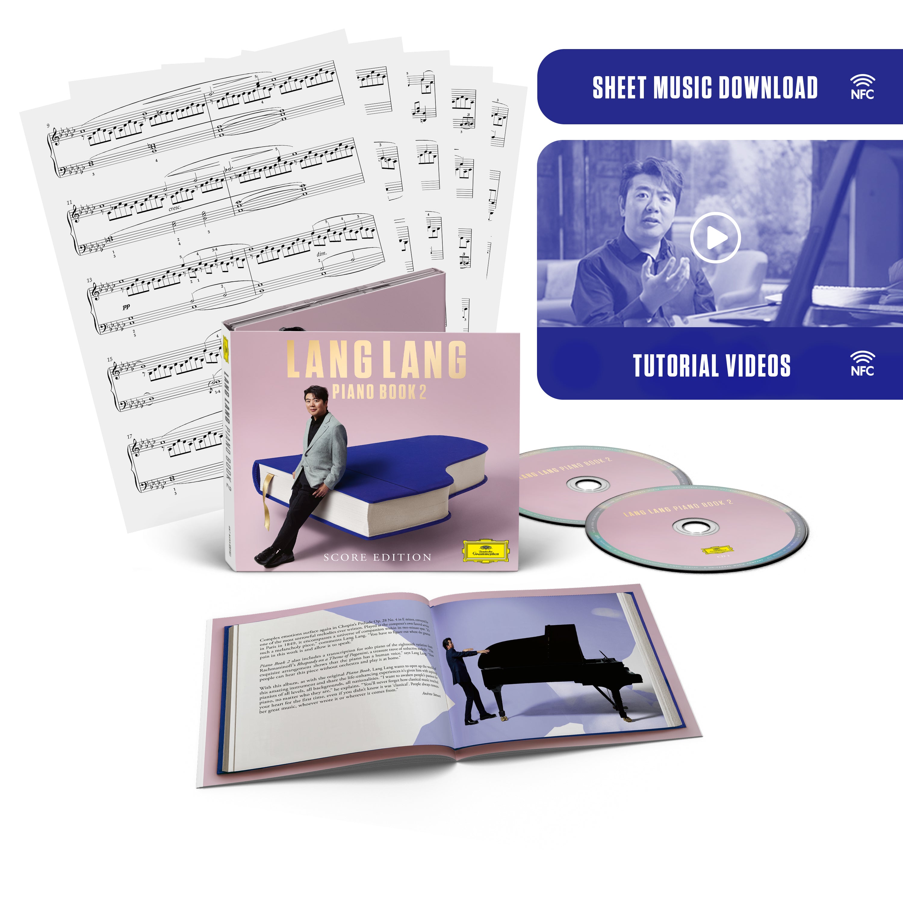Lang Lang - Piano Book 2 - Double CD Score Edition + Carte dédicacée