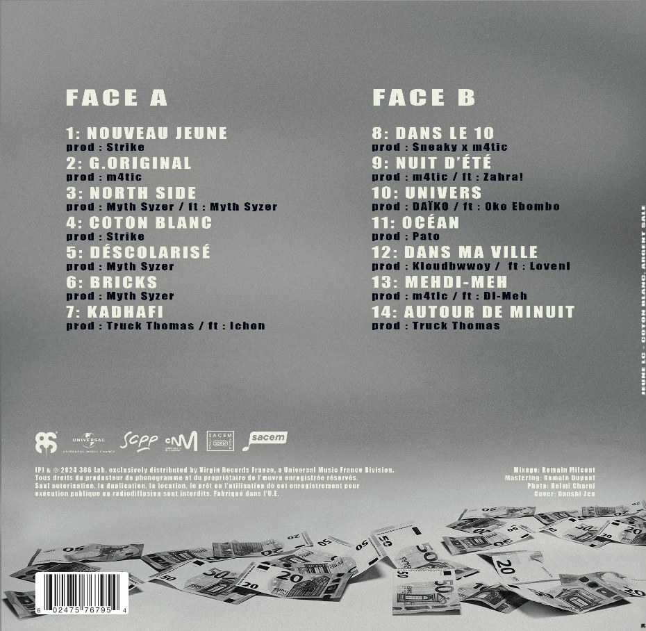 Jeune LC - "Coton Blanc Argent Sale" - Vinyle