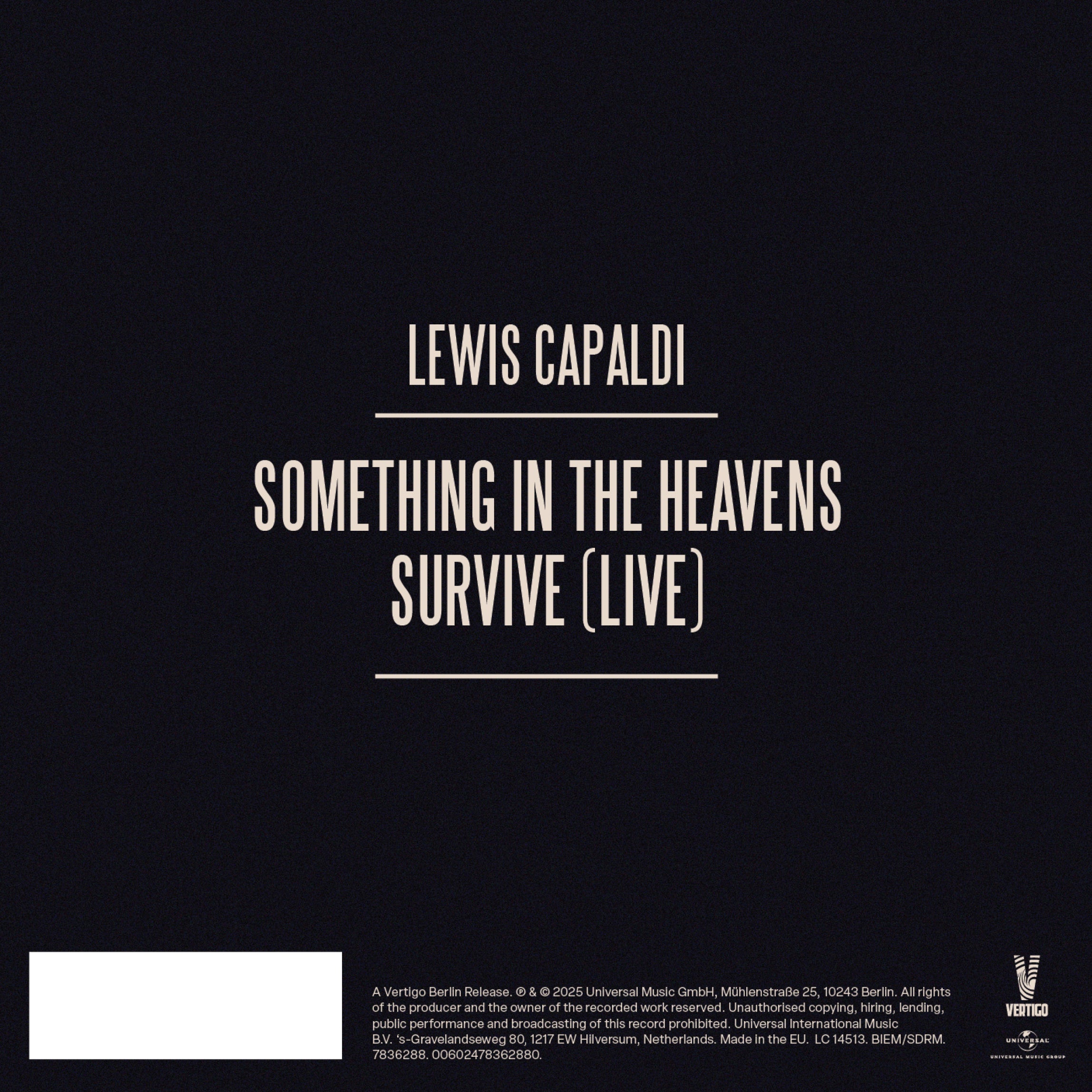 Lewis Capaldi - Something In The Heavens - Original CD