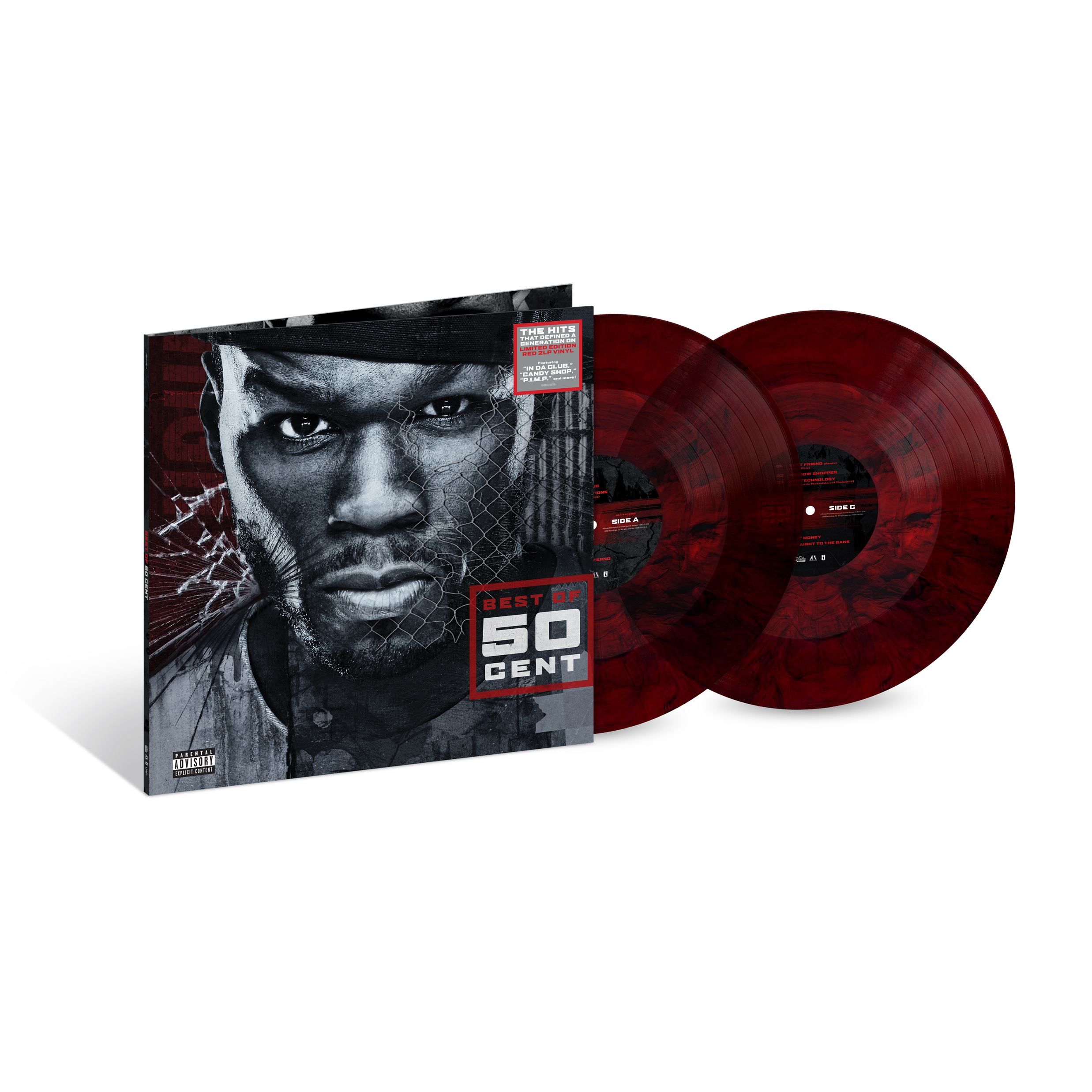 50 Cent - Best Of 50 Cent - Double Vinyle Rouge Marbré