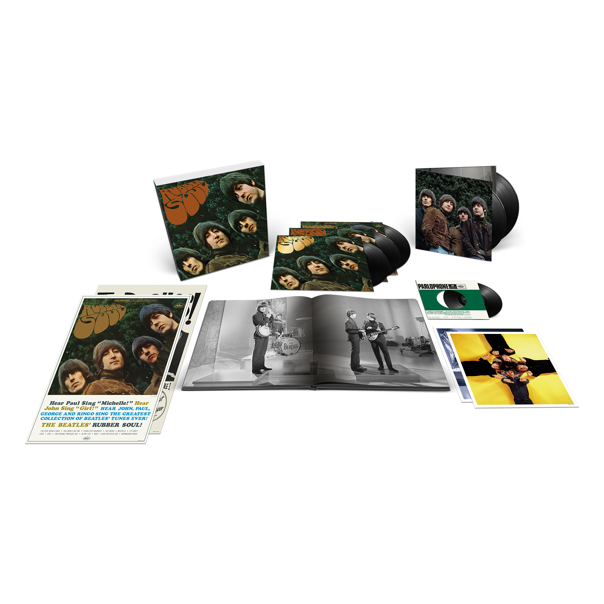 The Beatles - Rubber Soul - Coffret 5LP Super Deluxe Special Edition + 7" Single + Posters + Artcards