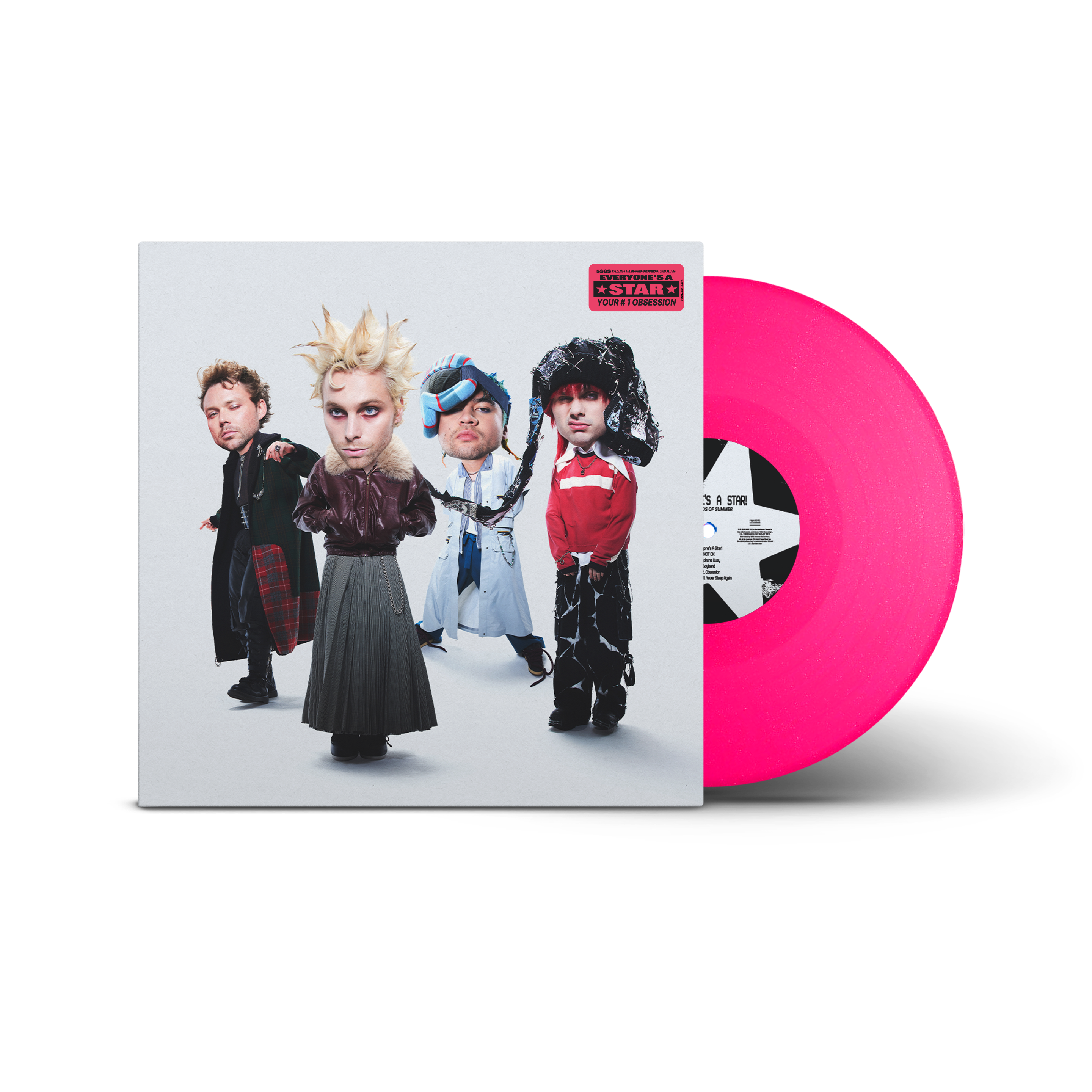 5 Seconds Of Summer - Everyone's A Star! - Hot Pink Glitter Vinyl
