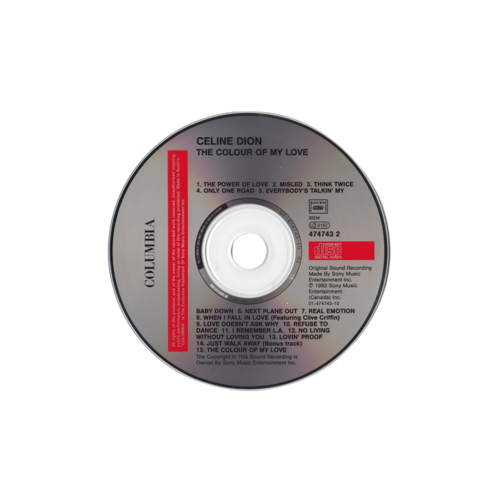 Céline Dion - The Colour Of My Love - CD