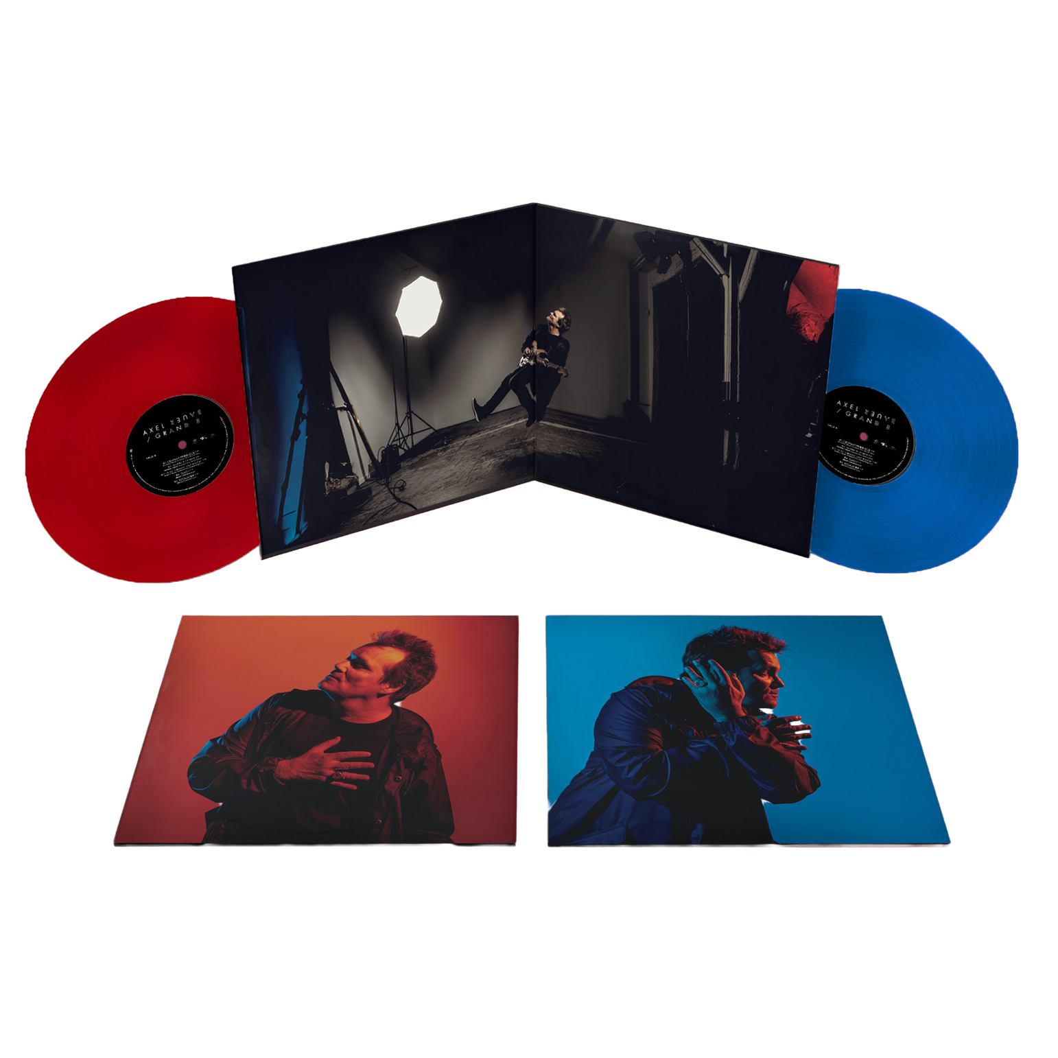 Axel Bauer - Grand 8 - Double Vinyle Gatefold Bleu & Rouge Dédicacé (Exclusivité store)