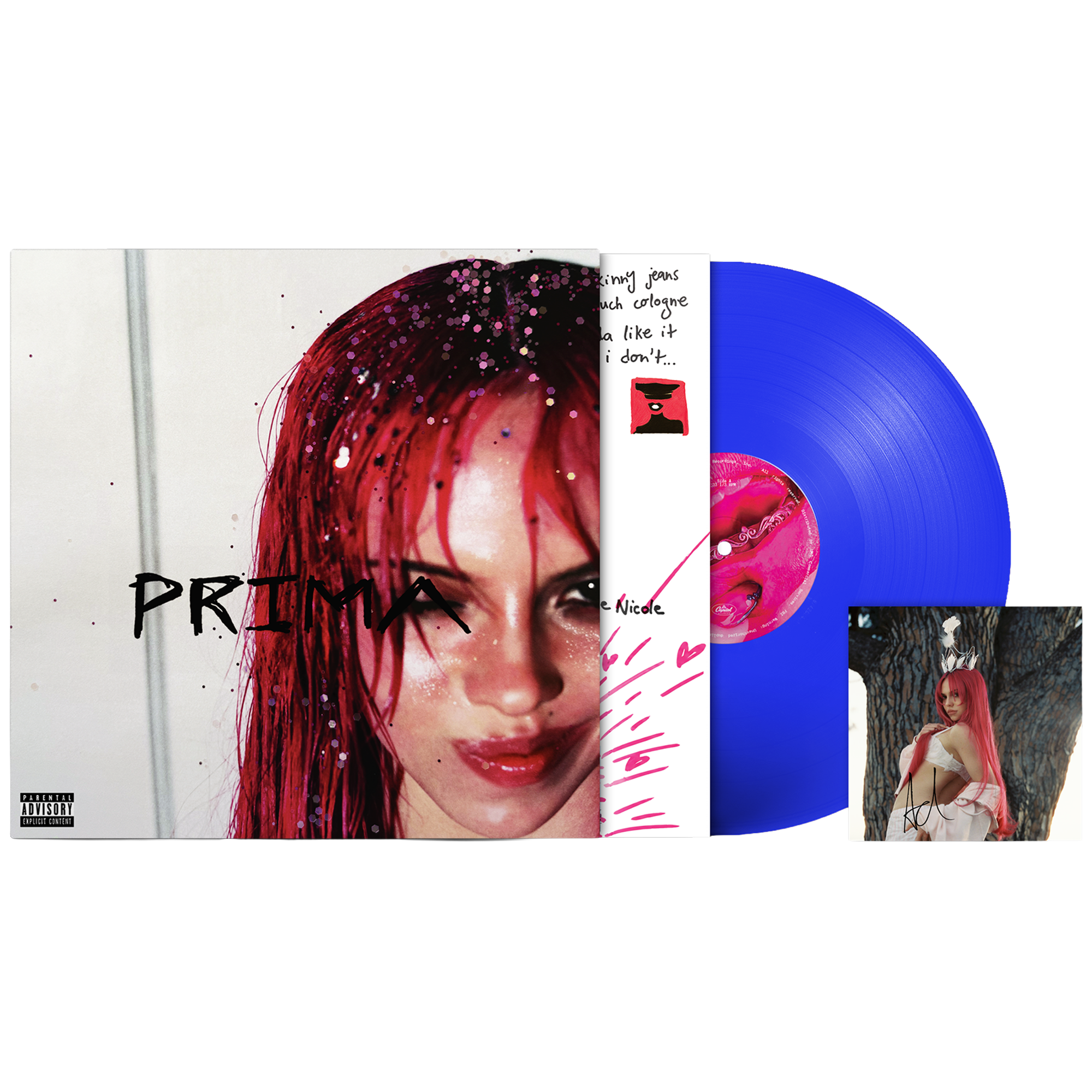 ADÉLA - PRIMA - Vinyle Bleu 'Electric Blue' (Exclusivité store) + Artcard dédicacée