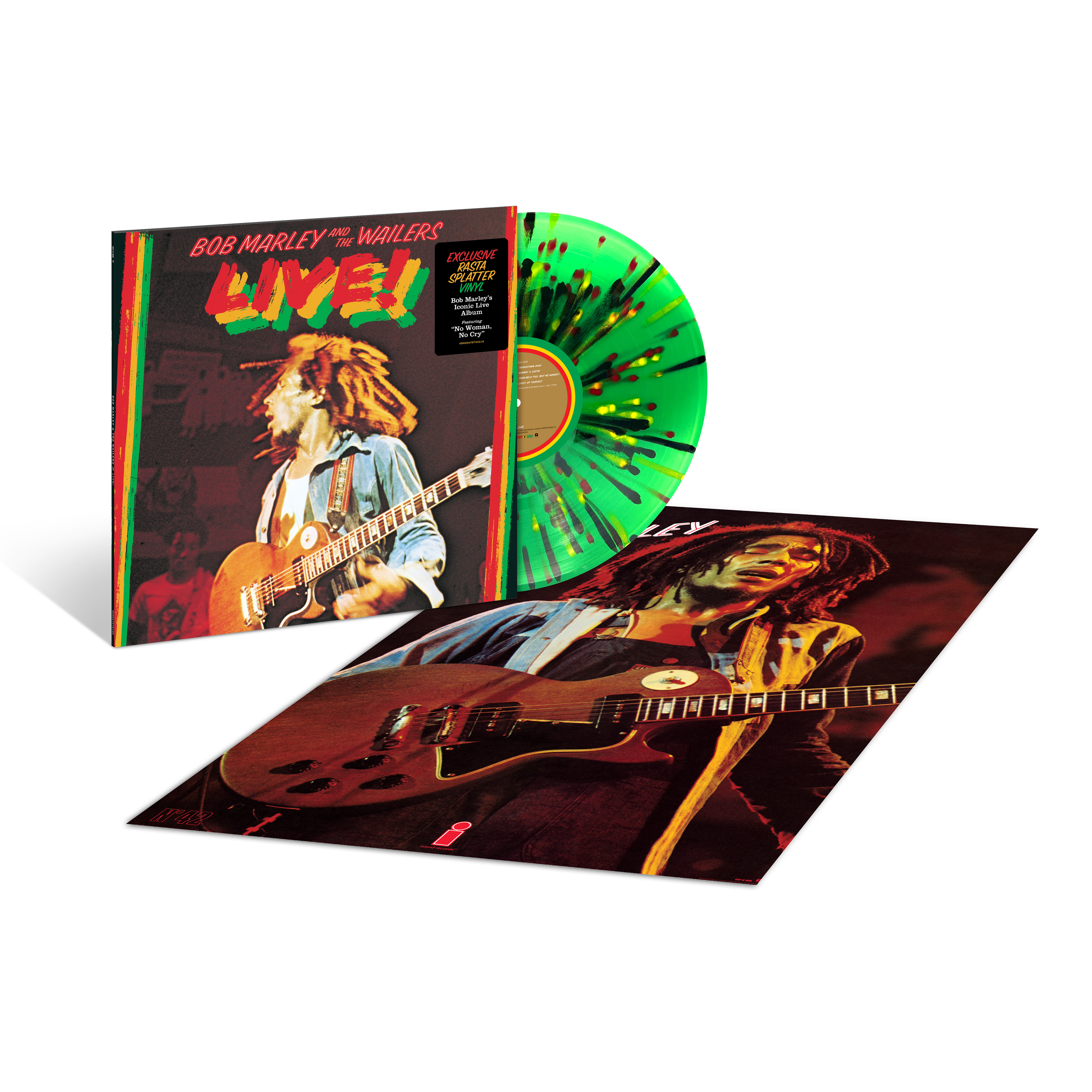 Bob Marley and The Wailers - LIVE! (50th Anniversary) - Vinyle Splatter Vert