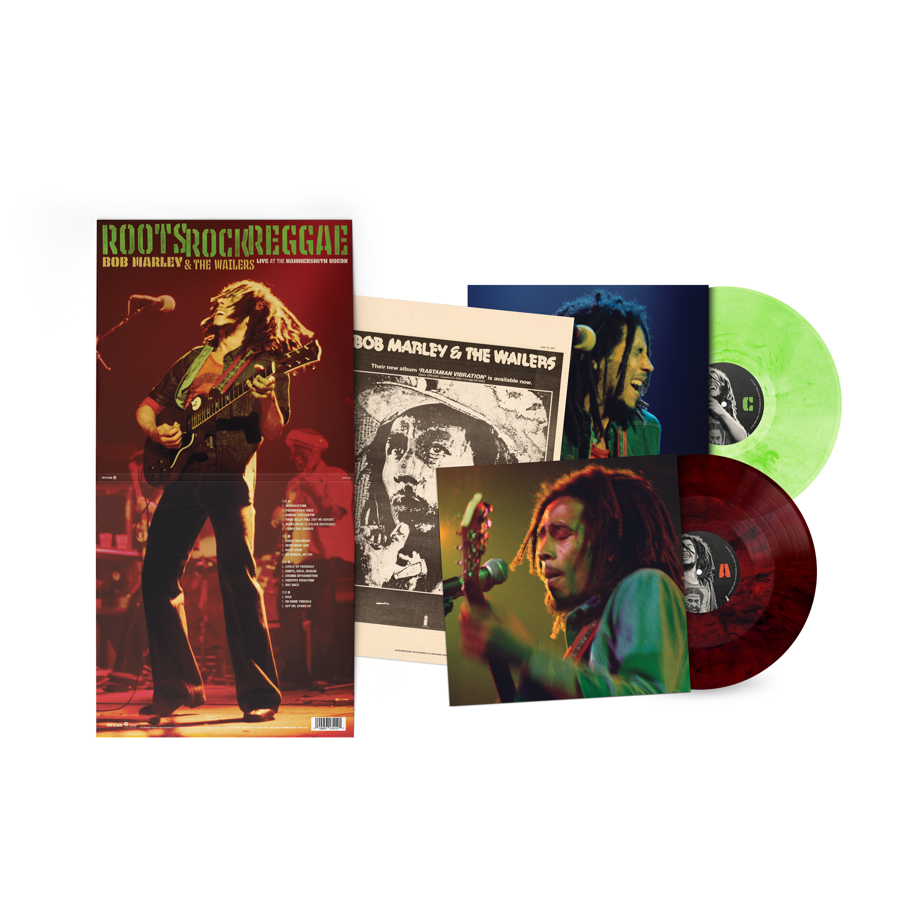 Bob Marley & The Wailers - Roots, Rock, Reggae: Live at Hammersmith - Double Vinyle Couleur