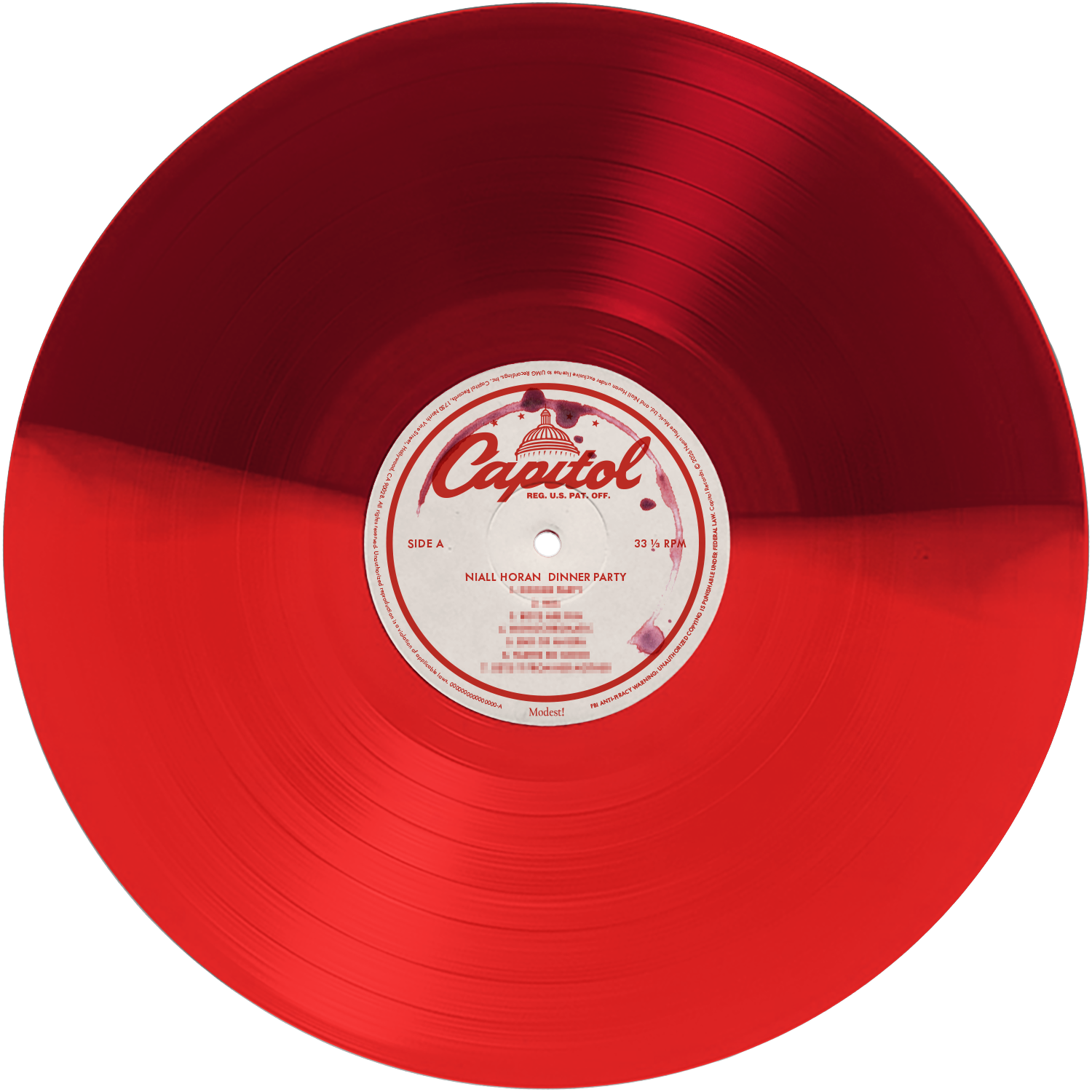 Niall Horan - Dinner Party - Vinyle Deluxe 'Red Booth Edition' + Carte dédicacée