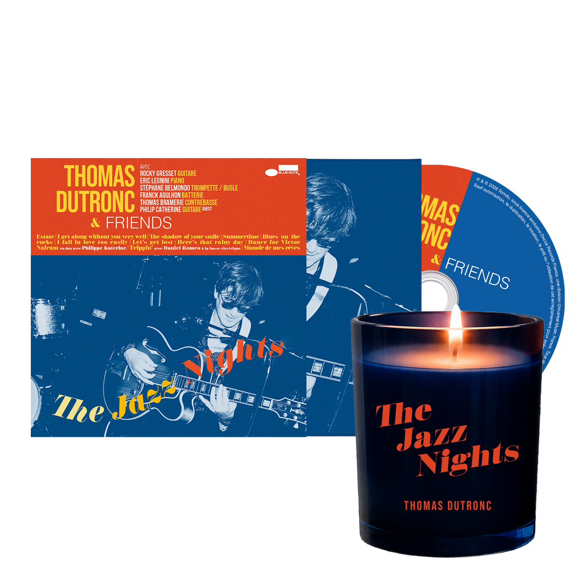 Thomas Dutronc - The Jazz Nights - Pack CD dédicacé + Bougie
