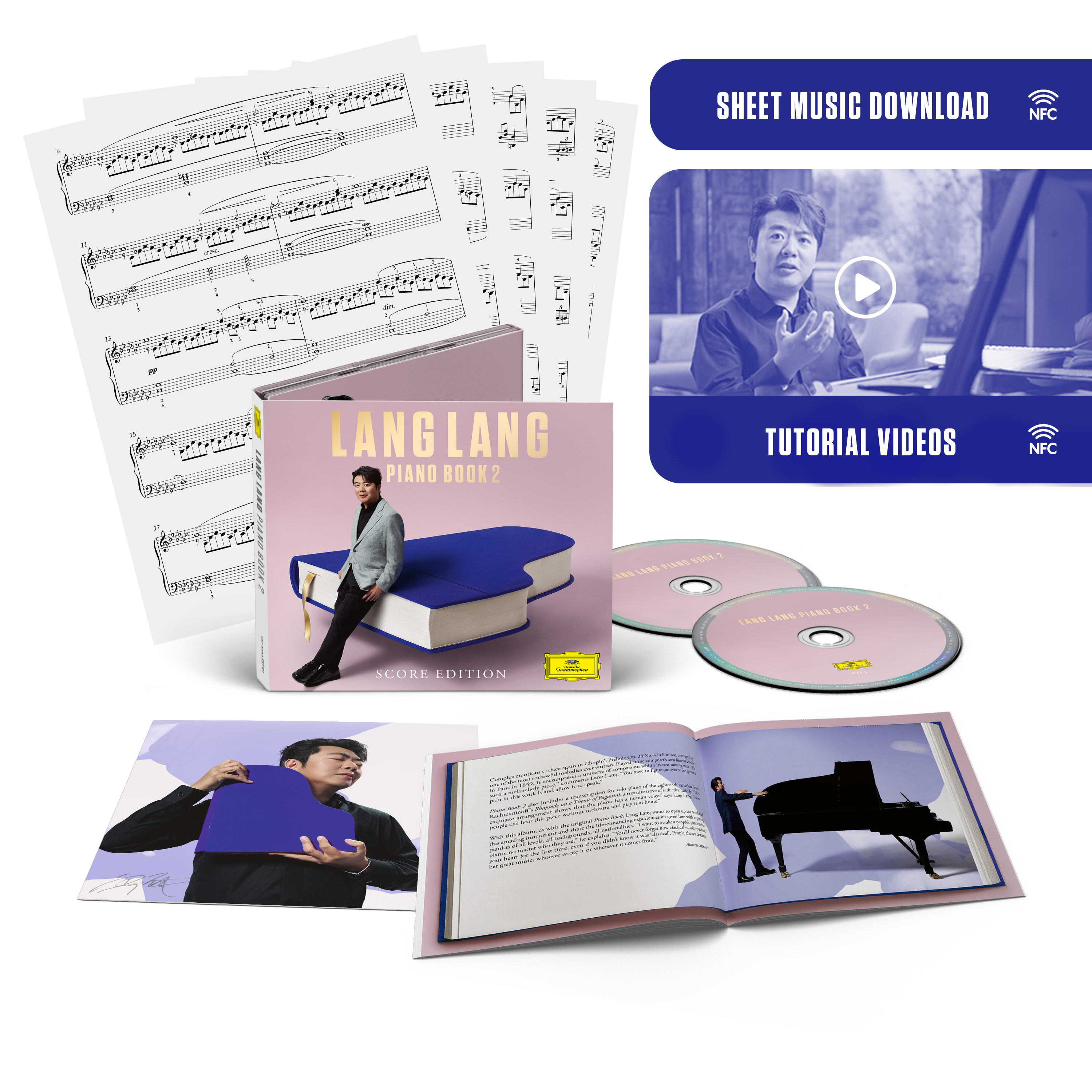 Lang Lang - Piano Book 2 - Double CD Score Edition + Carte dédicacée