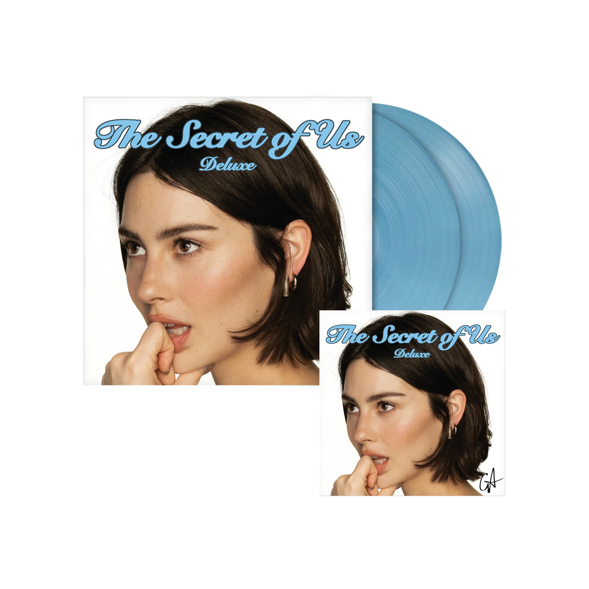 Gracie Abrams - The Secret of Us Deluxe - Vinyle Bleu Transparent + Carte dédicacée