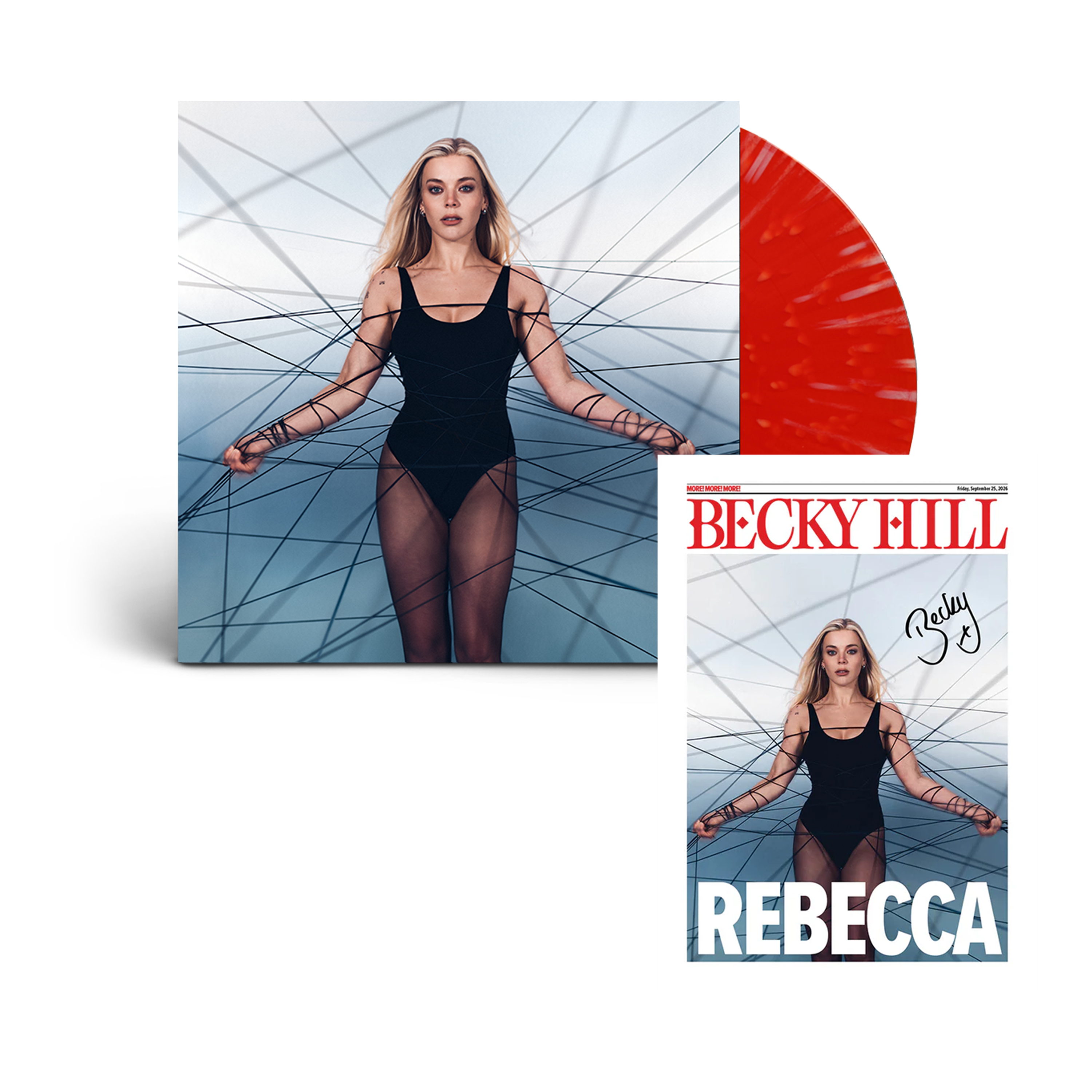 Becky Hill - REBECCA - Vinyle Rouge Splatter (Édition Limitée Numérotée) + Artcard dédicacée