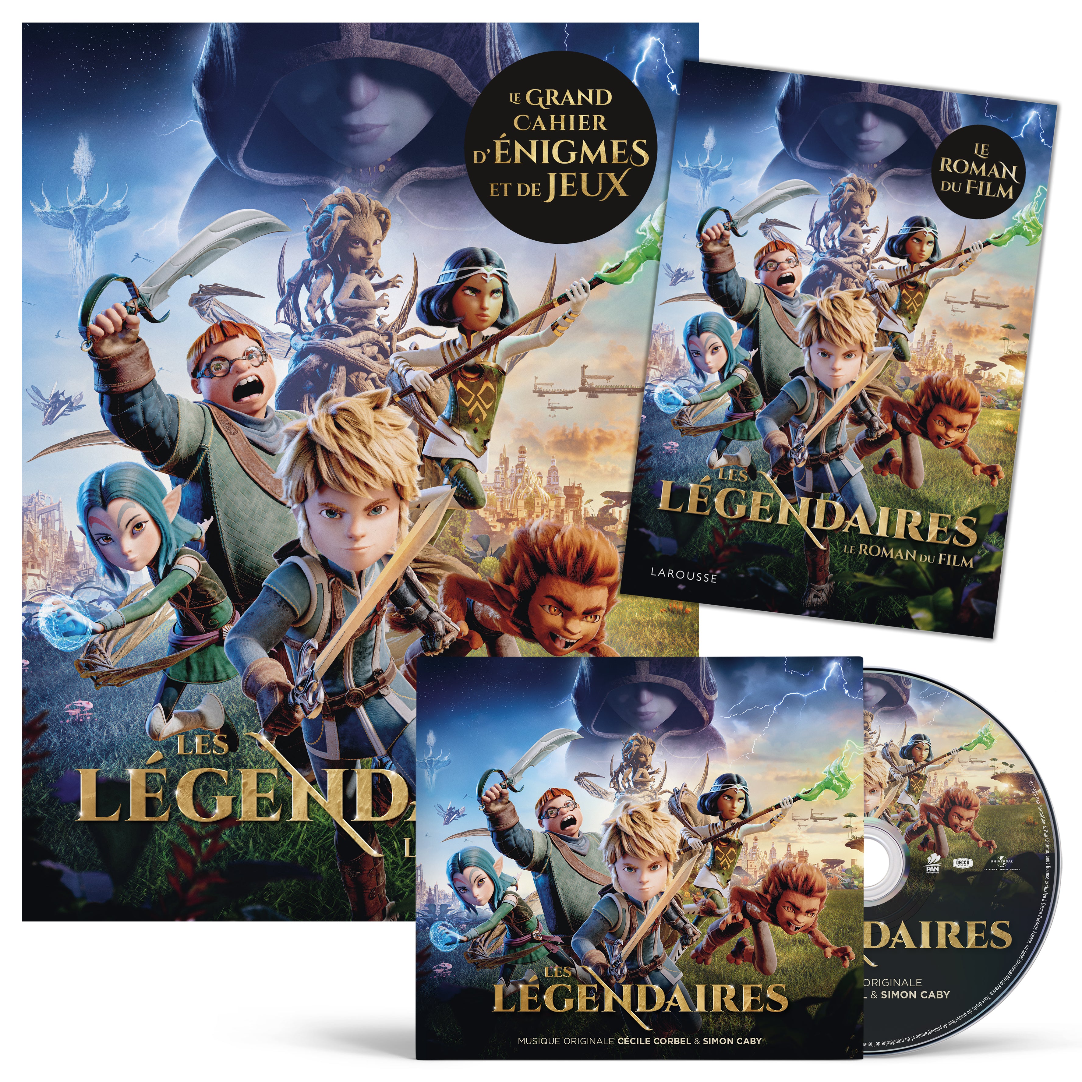BO Les Légendaires - Pack exclusif CD + Le roman du film + Le grand cahier d'énigmes et de jeux du film