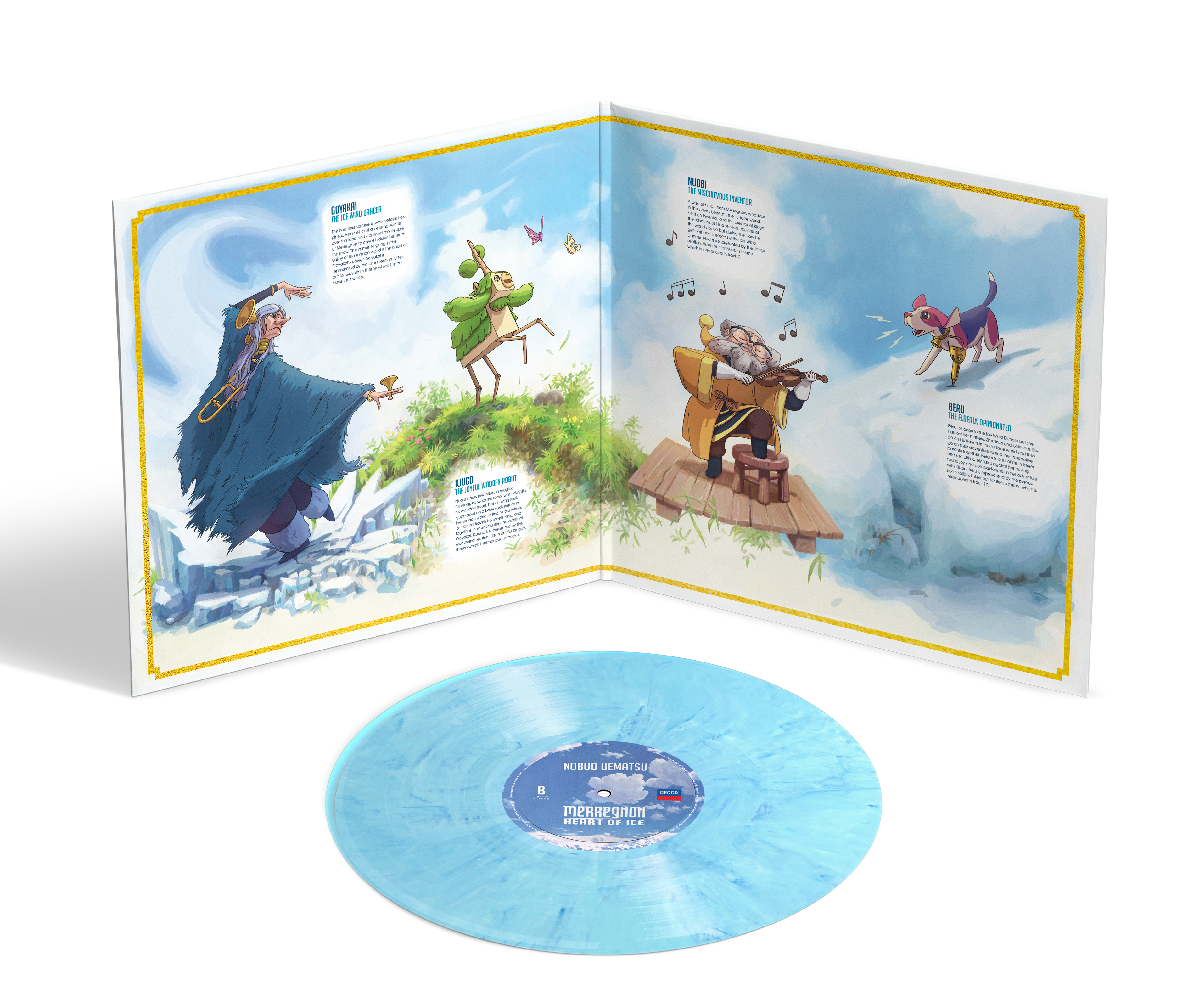 Nobuo Uematsu, London Symphony Orchestra, Eckehard Stier, Alicia Vikander - Merregnon: Heart of Ice - Vinyle Couleur 'Ice'