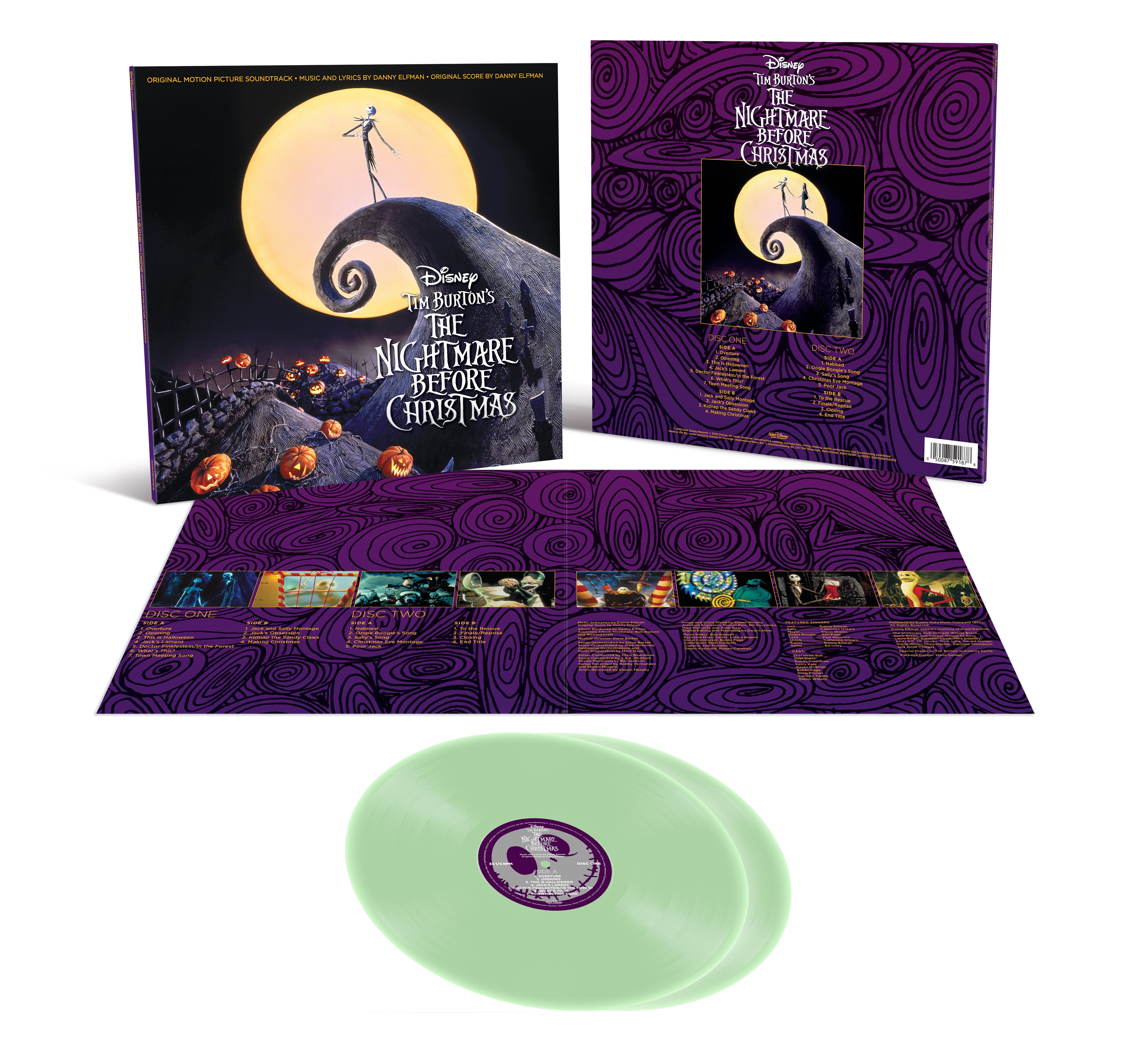 Disney The Nightmare Before Christmas (L'Étrange Noël de Mr Jack) - Double Vinyle Phosphorescent