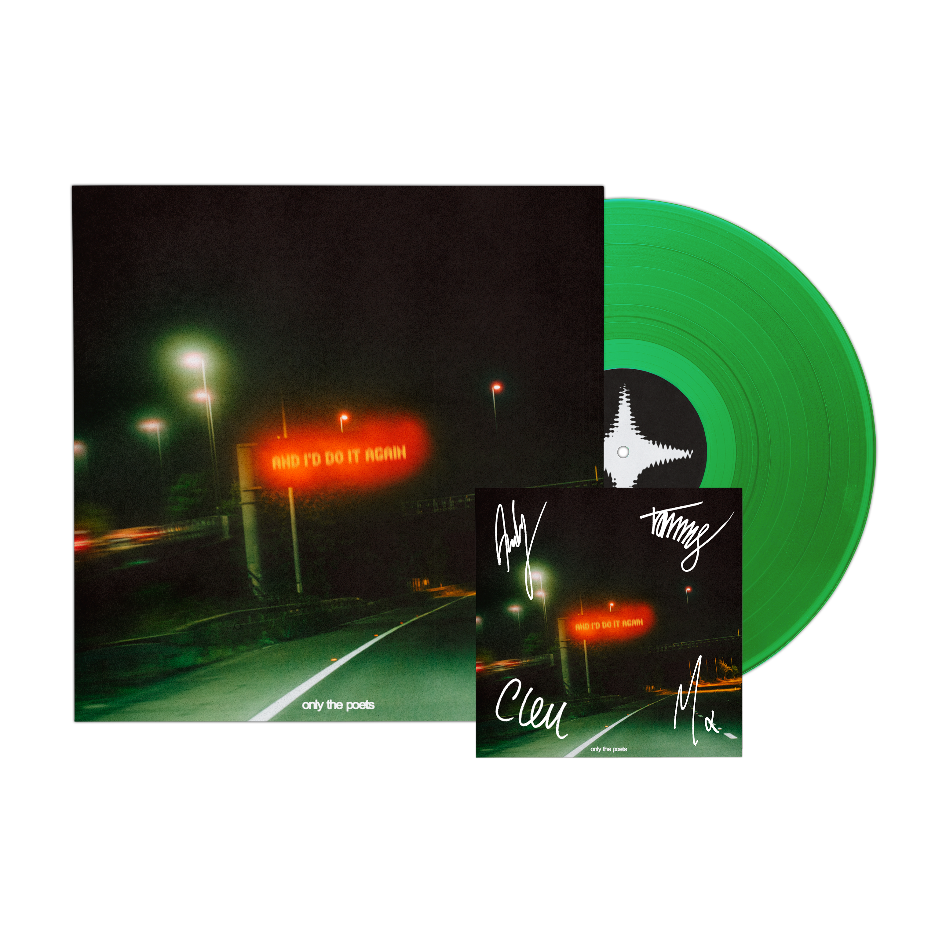Only The Poets - and i'd do it again - Vinyle Couleur (Exclusivité store) + Artcard dédicacée