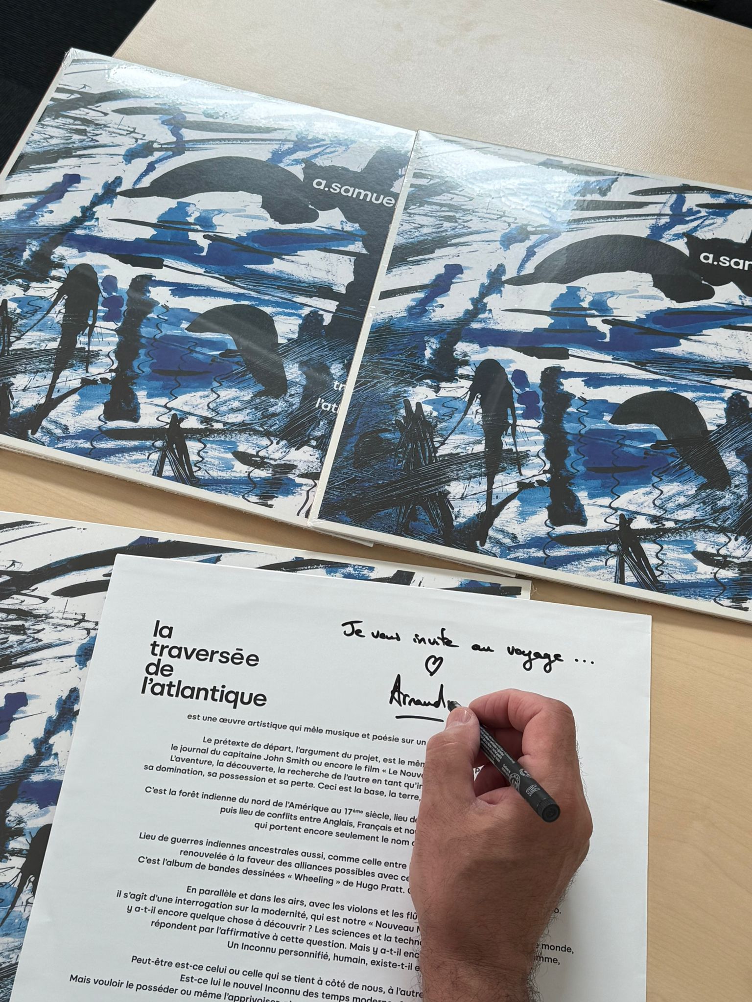 Arnaud Samuel - La traversée de l'Atlantique - Vinyle dédicacé
