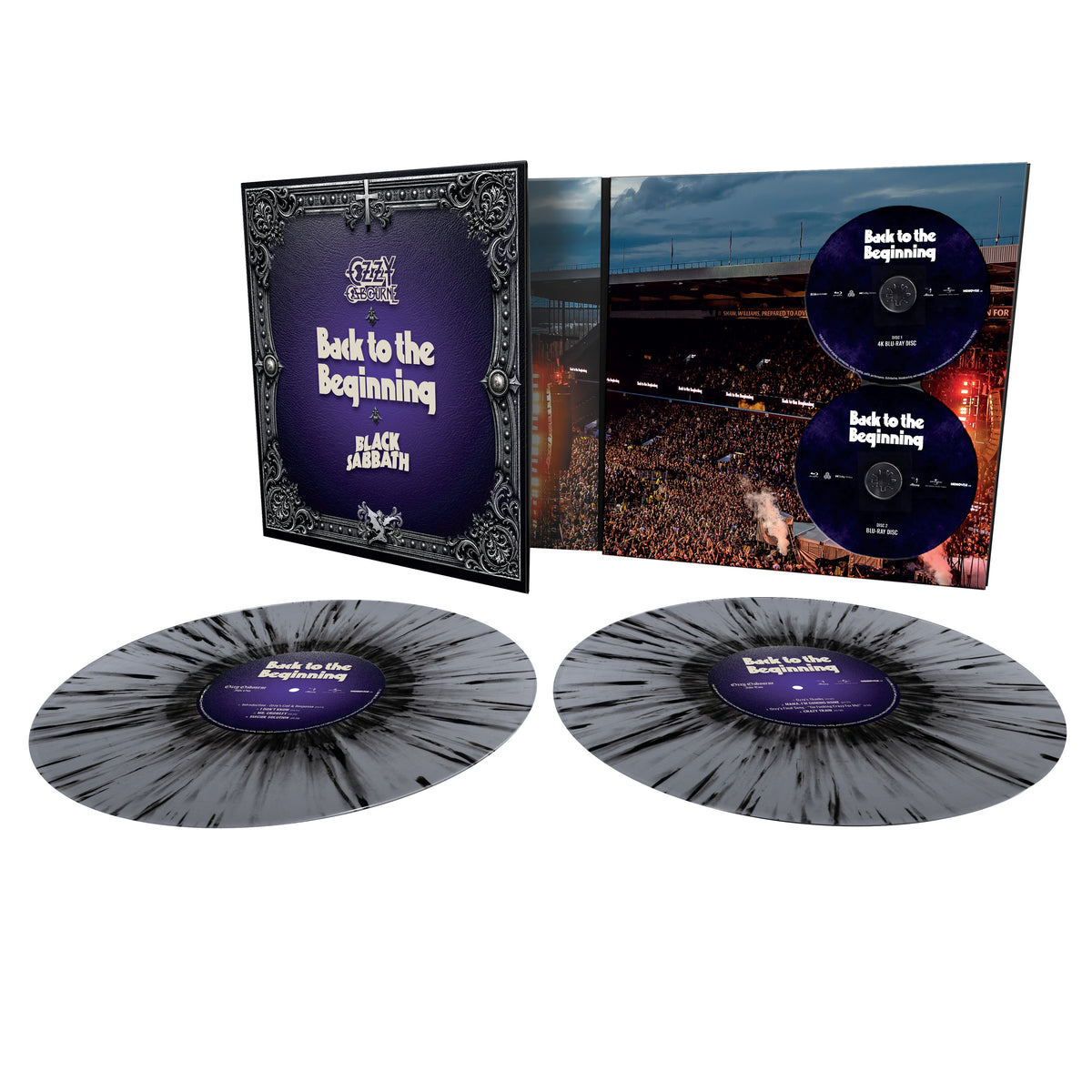 Ozzy Osbourne & Black Sabbath - Back To The Beginning - Double Vinyle Splatter 'Silver & Black' / 2 Blu-Ray