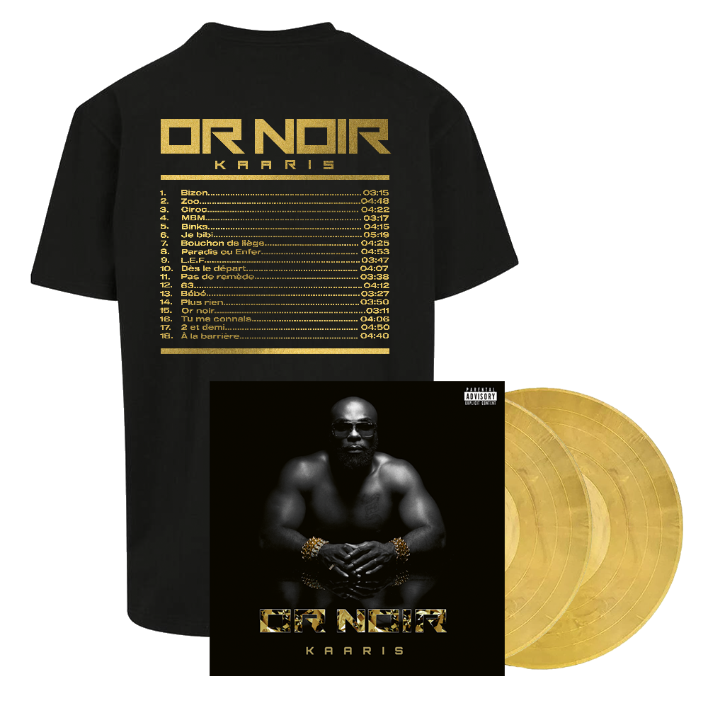 Kaaris - Or Noir - Pack Double Vinyle doré + Tee-shirt noir Tracklisting