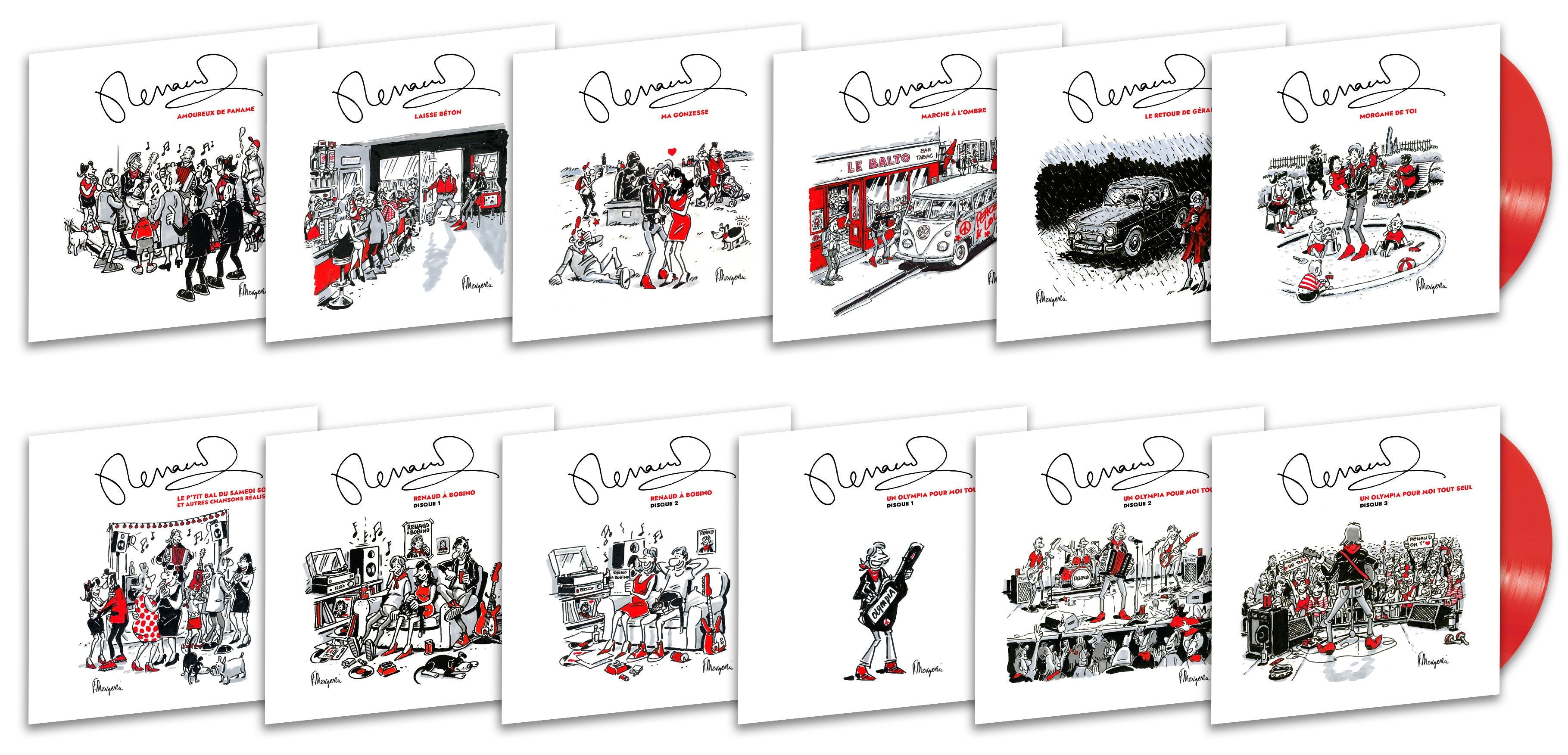 Renaud - "Putain d'coffret" Edition 12 vinyles couleur