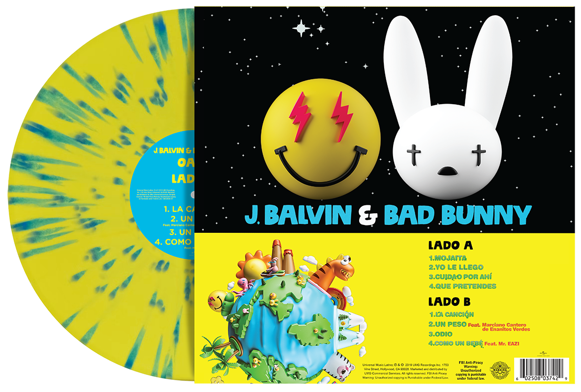 J Balvin & Bad Bunny - Oasis - Vinyle Splatter Édition Limitée