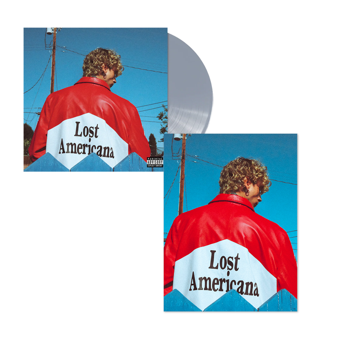 mgk - lost americana - Vinyle Platinum Metallic + Cover Poster