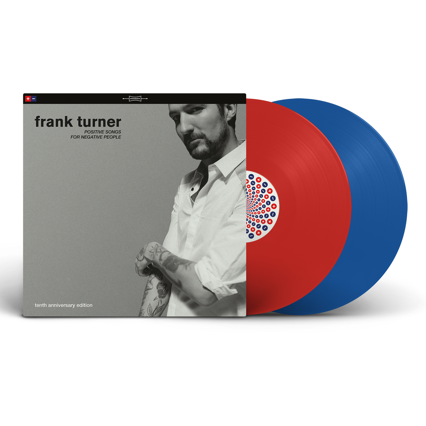 Frank Turner - Positive Songs For Negative People  10th Anniversary Edition - Double Vinyle Rouge & Bleu