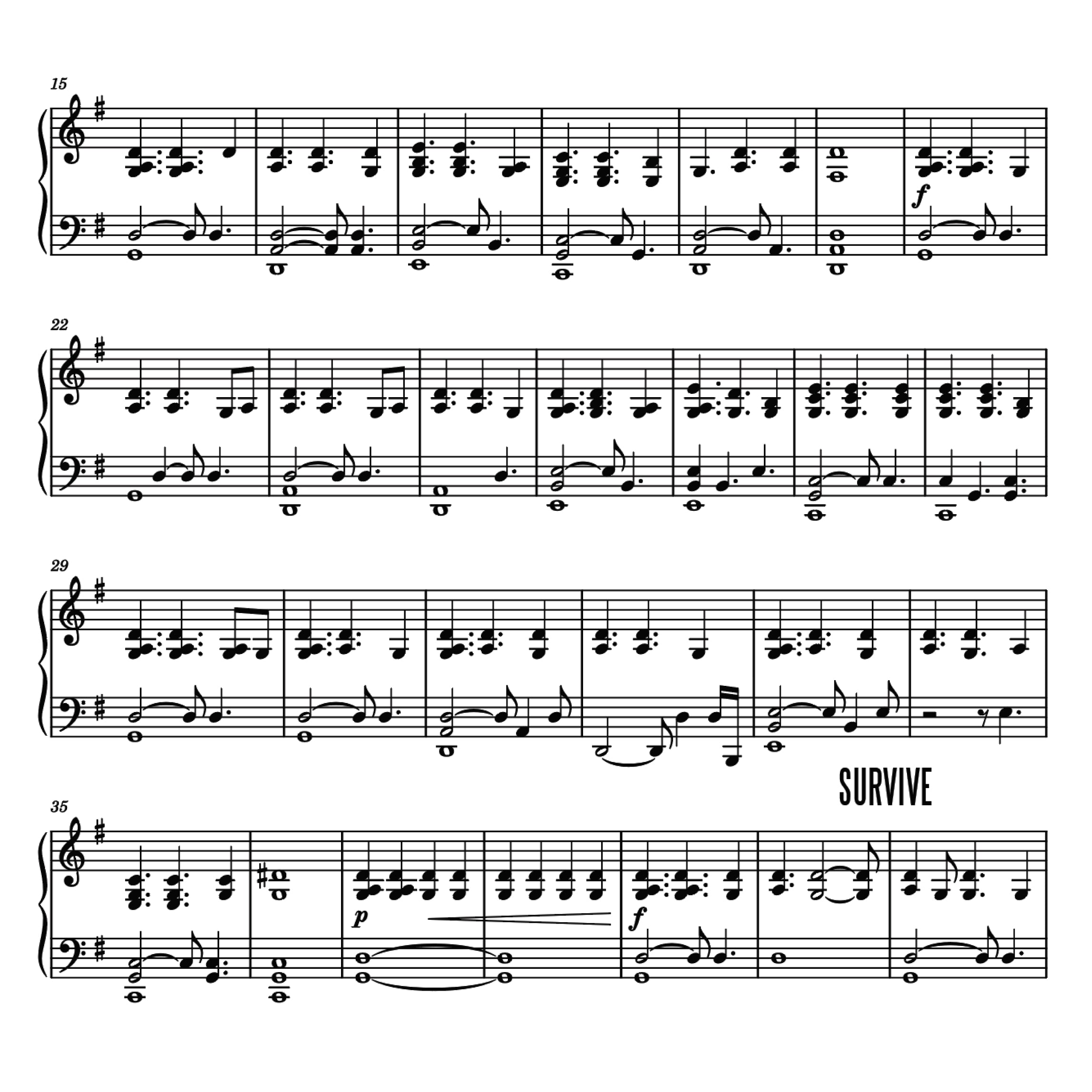 Lewis Capaldi - Survive (Piano CD)