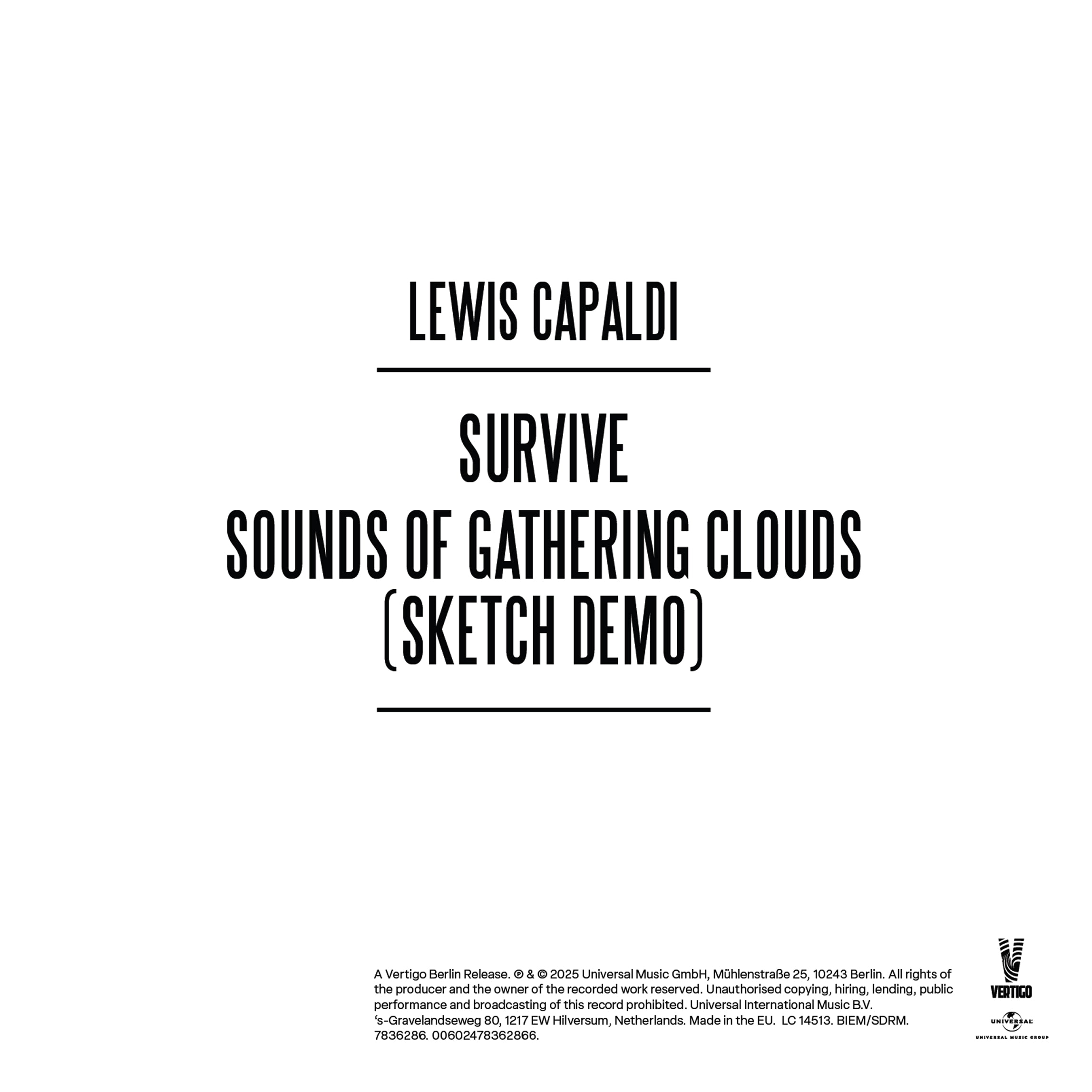 Lewis Capaldi - Survive (Lyrics CD)
