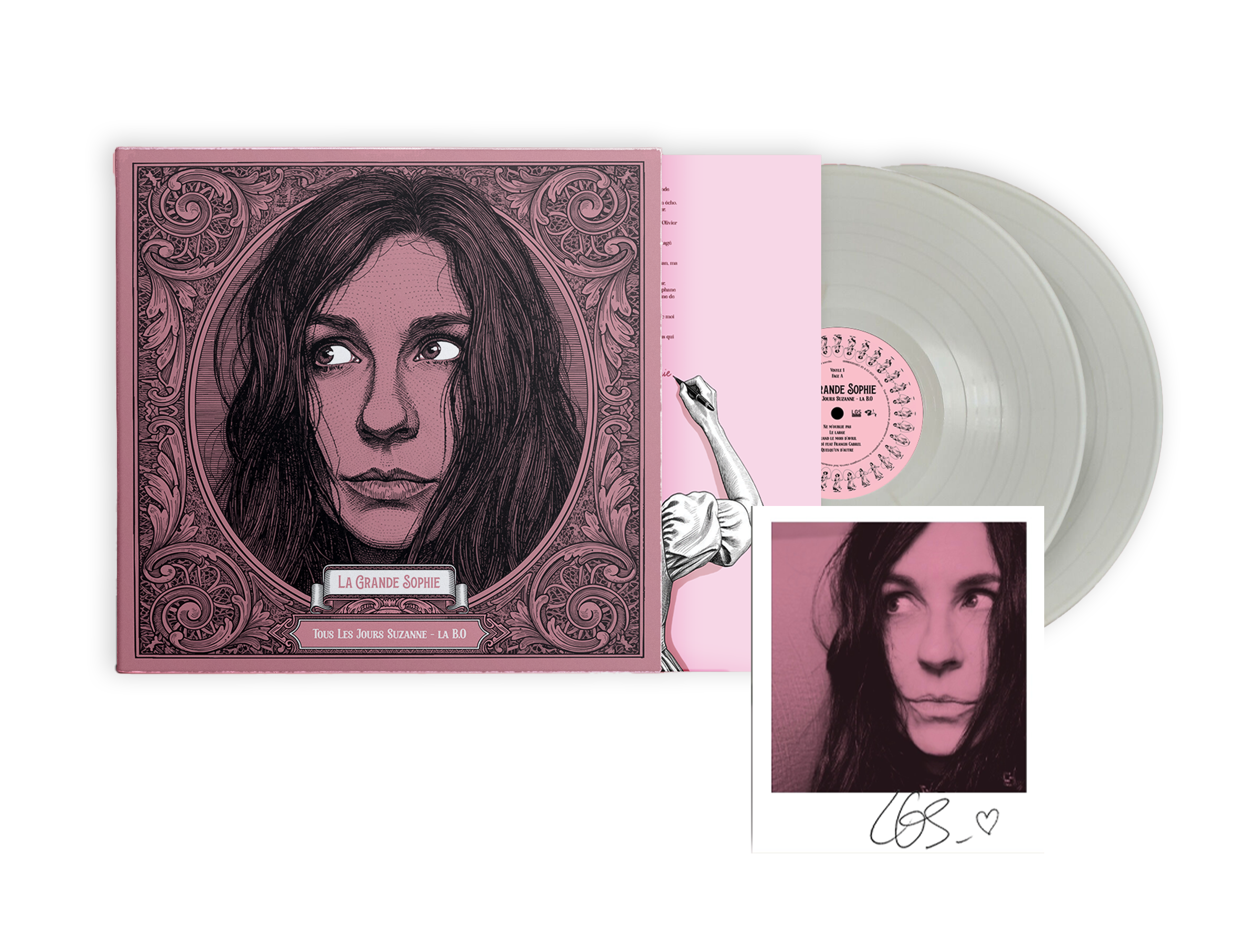 La Grande Sophie - Tous les jours Suzanne - La B.O. - Double Vinyle Blanc avec dédicace personnalisée