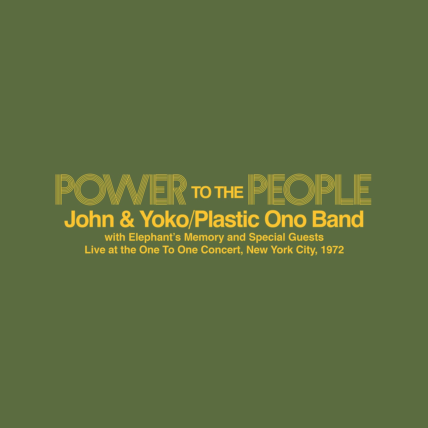 John & Yoko, The Plastic Ono Band, Elephant's Memory & Special Guests - Power To The People - Live at the One To One Concert, New York City, 1972 - Vinyle 45T Jaune