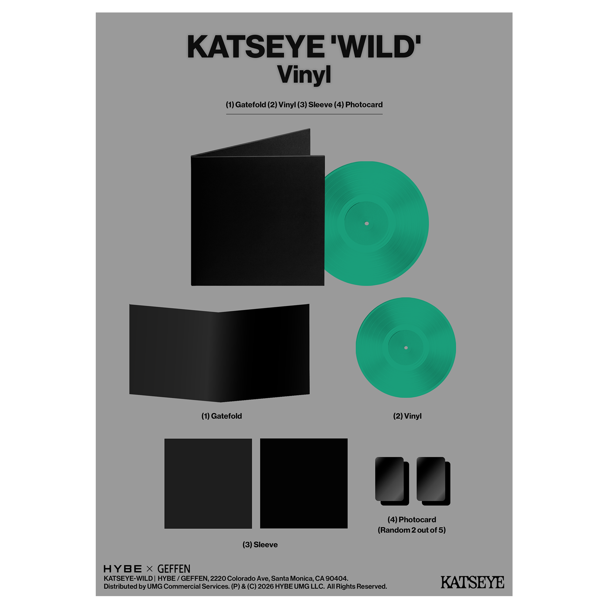 KATSEYE - WILD - Vinyle + Artcard dédicacée